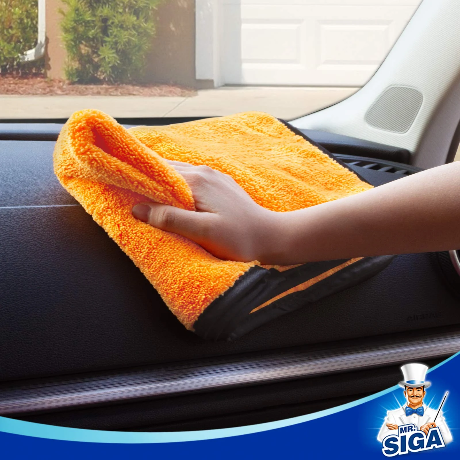MR.SIGA Professional Microfiber Towels for Cars, Scratch Free, 6 Pack product photo, view 7 of 7