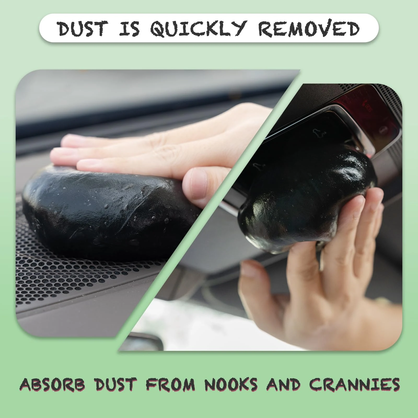 NAMGALSIRAS Black Car Cleaning Gel for Air Vents, Keyboards and Laptops,160g product photo, view 4 of 8