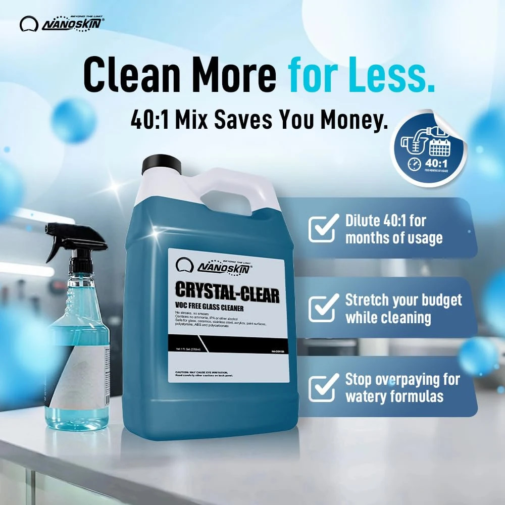 Nanoskin CRYSTAL-CLEAR VOC-Free Glass Cleaner, 5 Gallon product photo, view 5 of 8