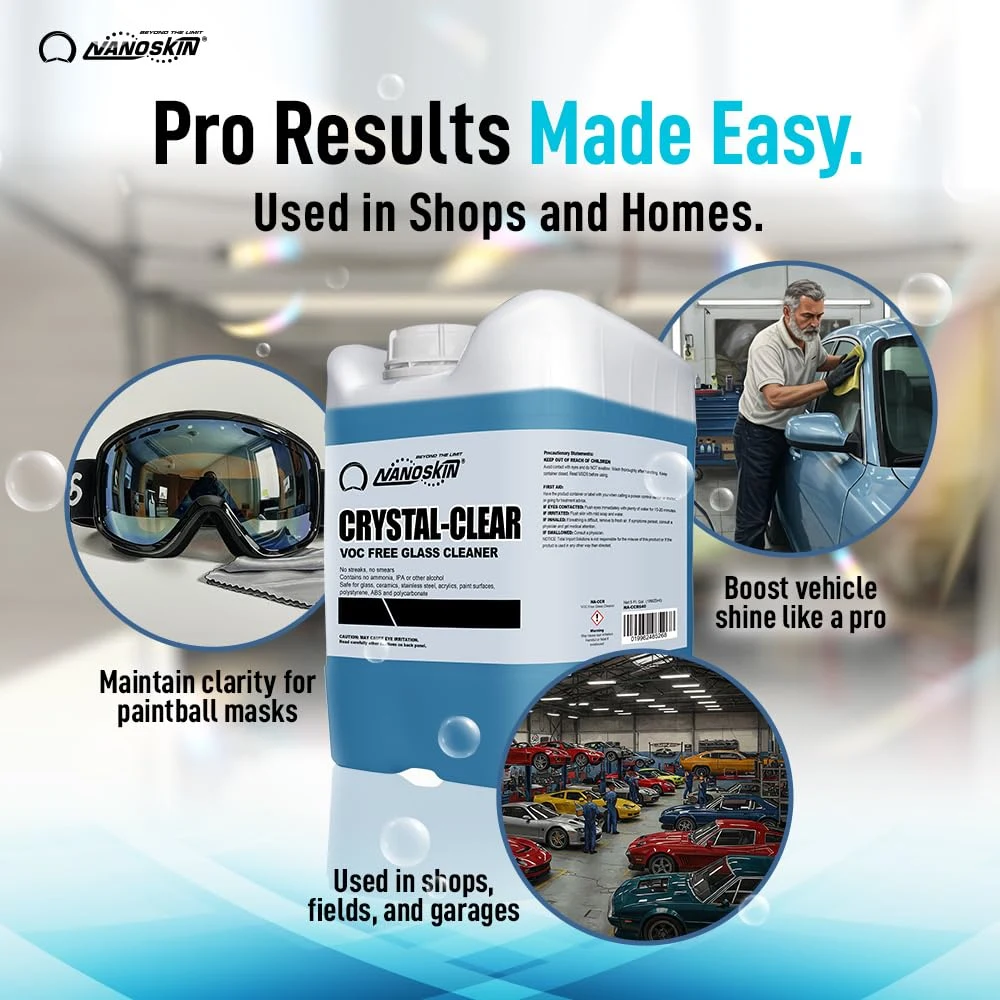 Nanoskin CRYSTAL-CLEAR VOC-Free Glass Cleaner, 5 Gallon product photo, view 7 of 8