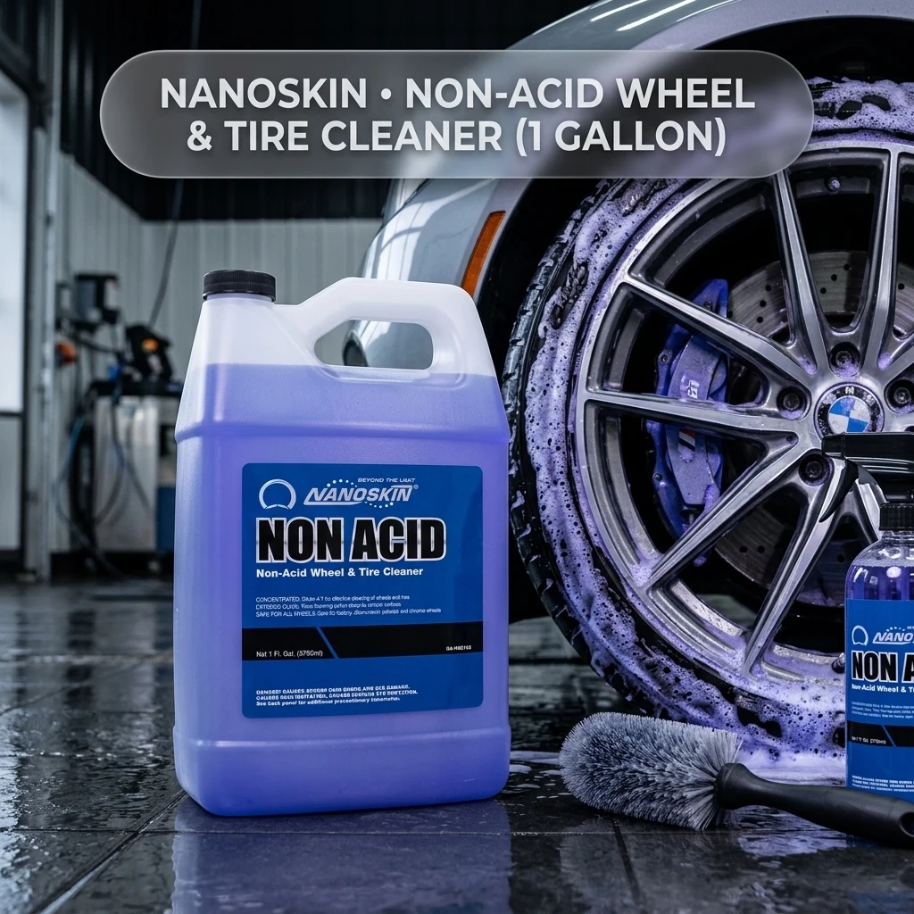 Nanoskin NON ACID Wheel & Tire Cleaner for Brake Dust Removal, 1 Gallon product photo, view 1 of 7