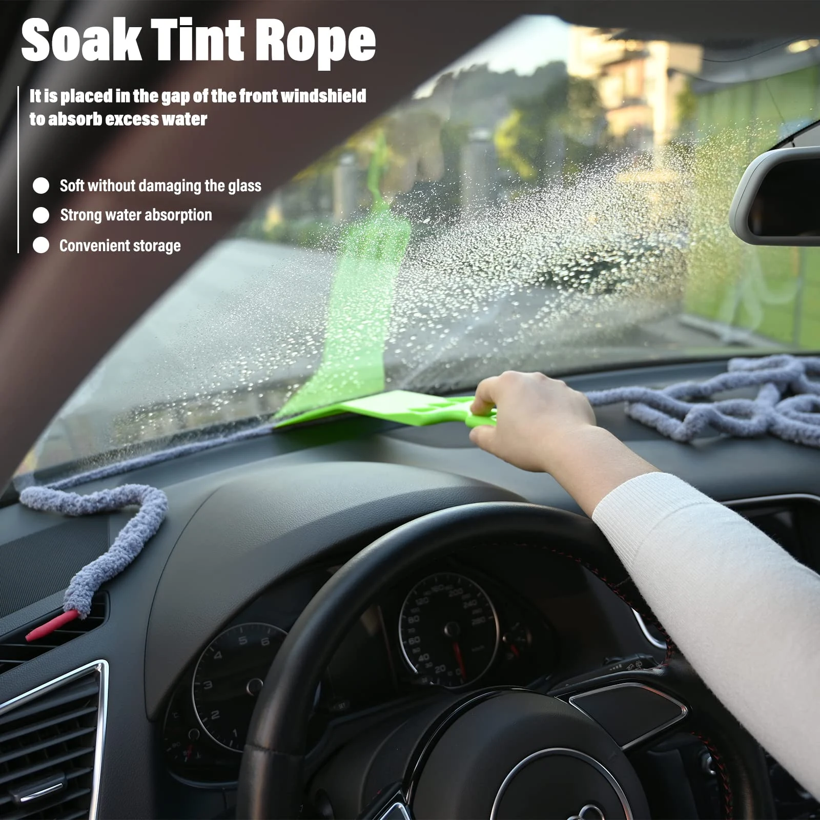 NEWISHTOOL 10 Ft Water Absorbent Rope Tint Tool, Automotive Windshield Rope product photo, view 5 of 7