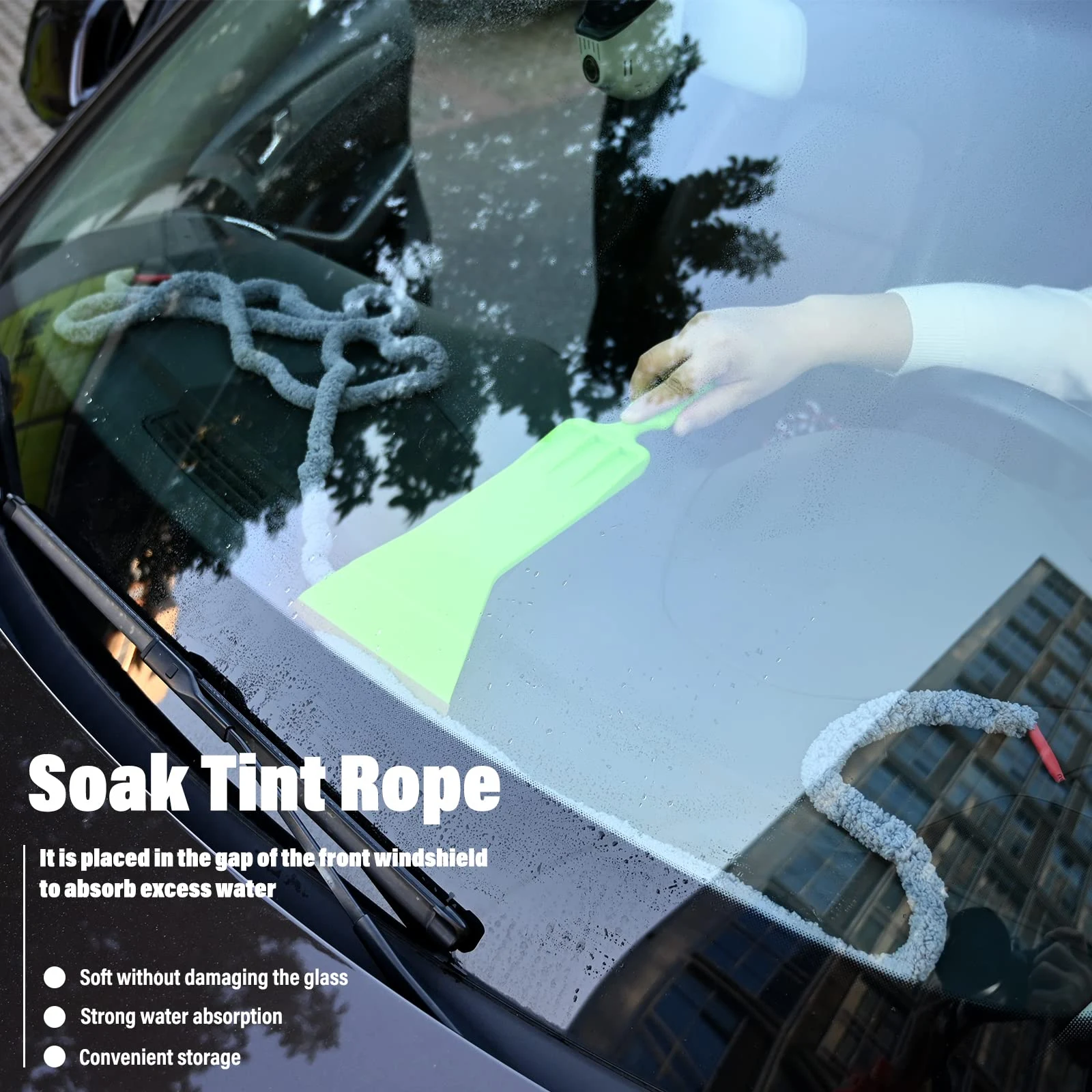 NEWISHTOOL 10 Ft Water Absorbent Rope Tint Tool, Automotive Windshield Rope product photo, view 6 of 7