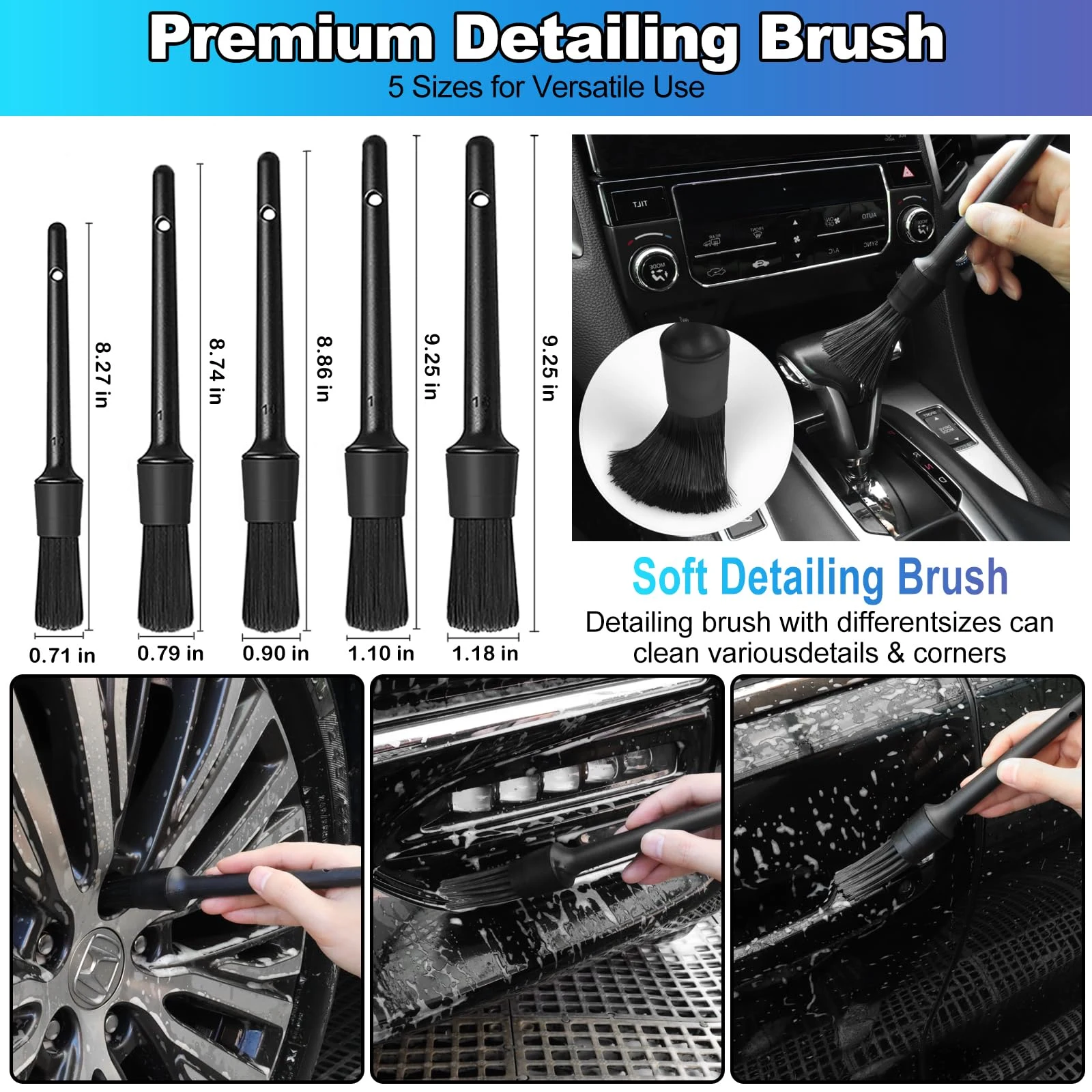 NIKCOSMK Car Cleaning Kit, Car Detailing Kit with Car Vacuum 8000PA High Suction, Car Interior Cleaning Supplies with Detaili product photo, view 5 of 8