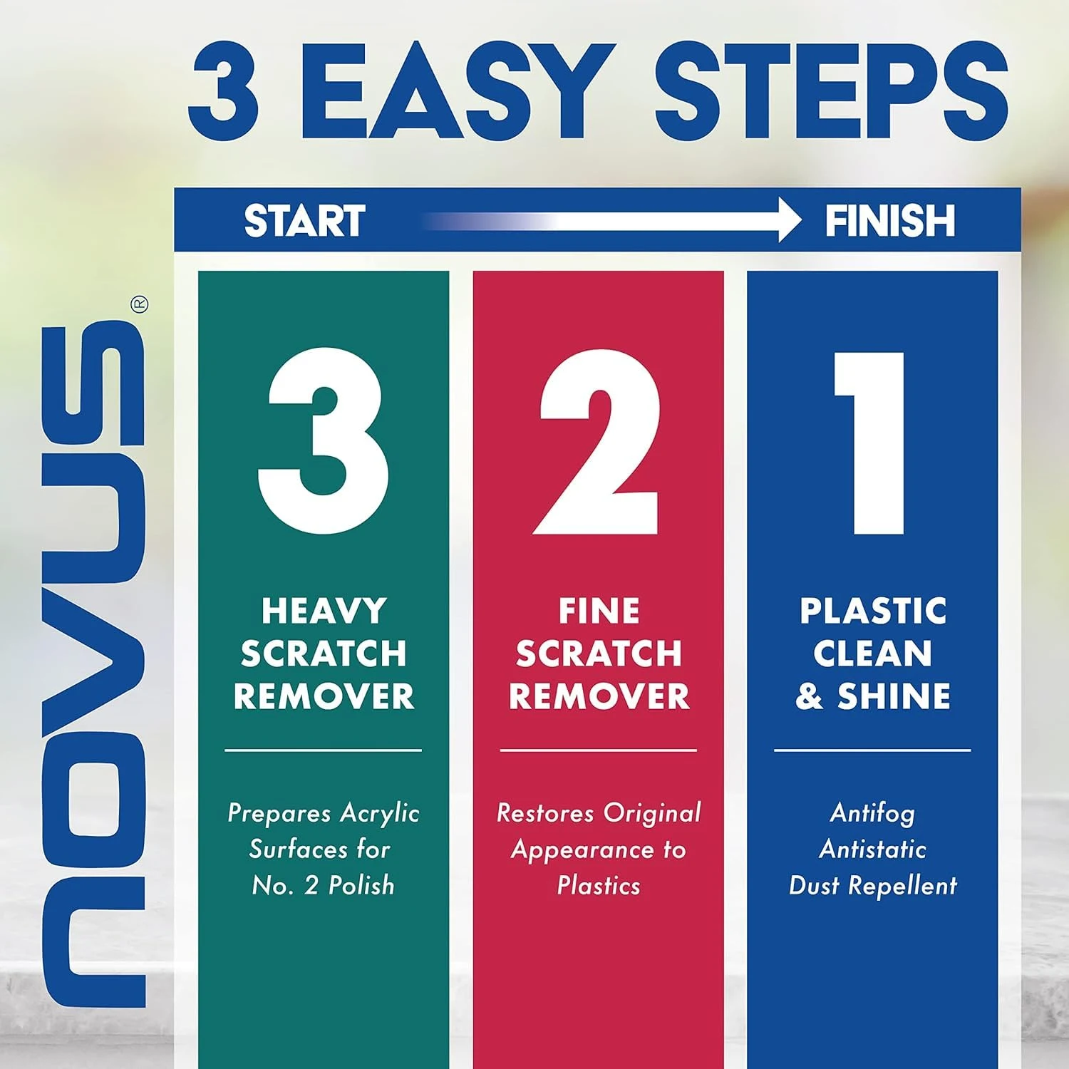 NOVUS 7030 | Fine Scratch Remover #2 | 8 Ounce Bottle product photo, view 4 of 8