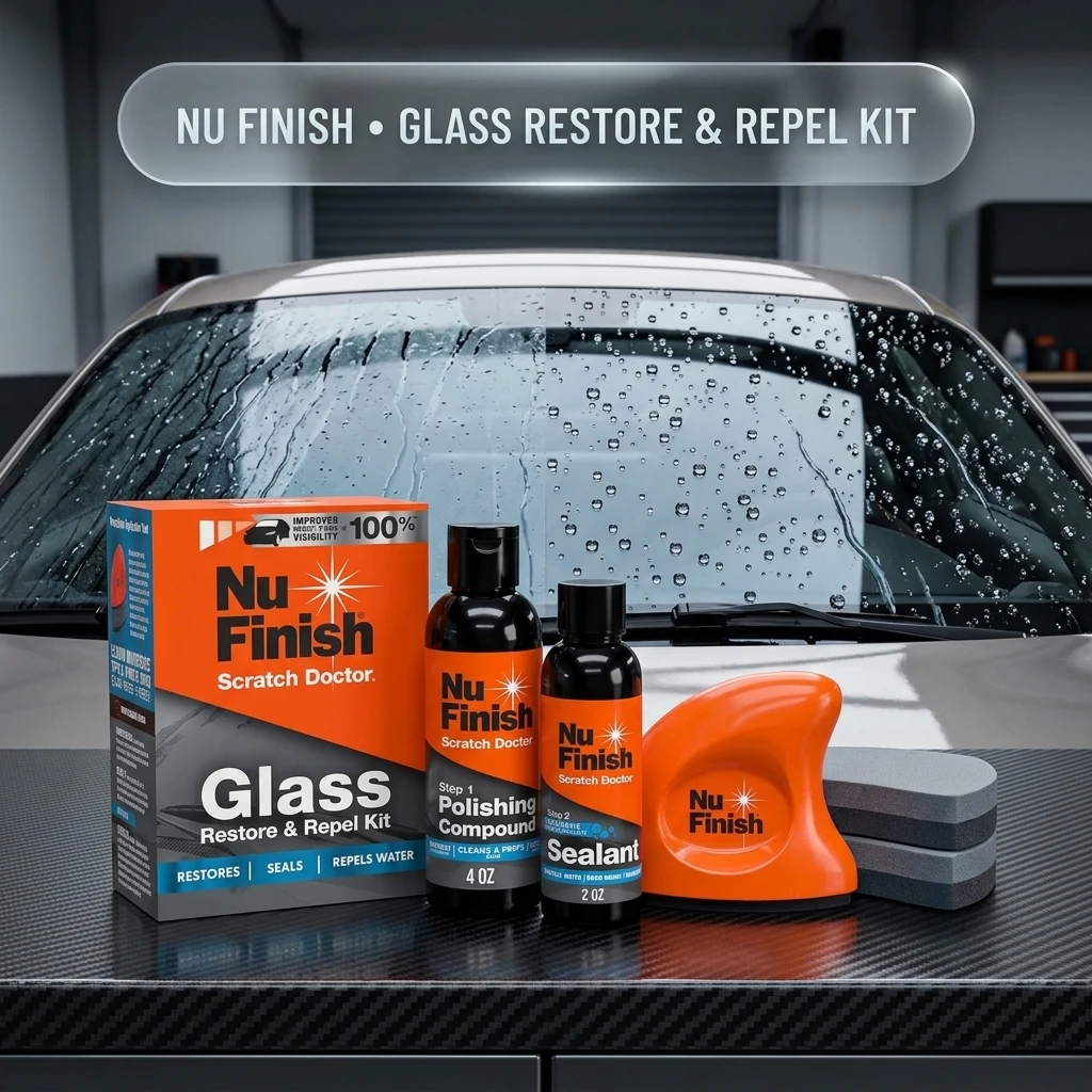 Nu Finish Scratch Doctor, Glass Restore and Repel Kit, Two-Step System product photo, view 1 of 7