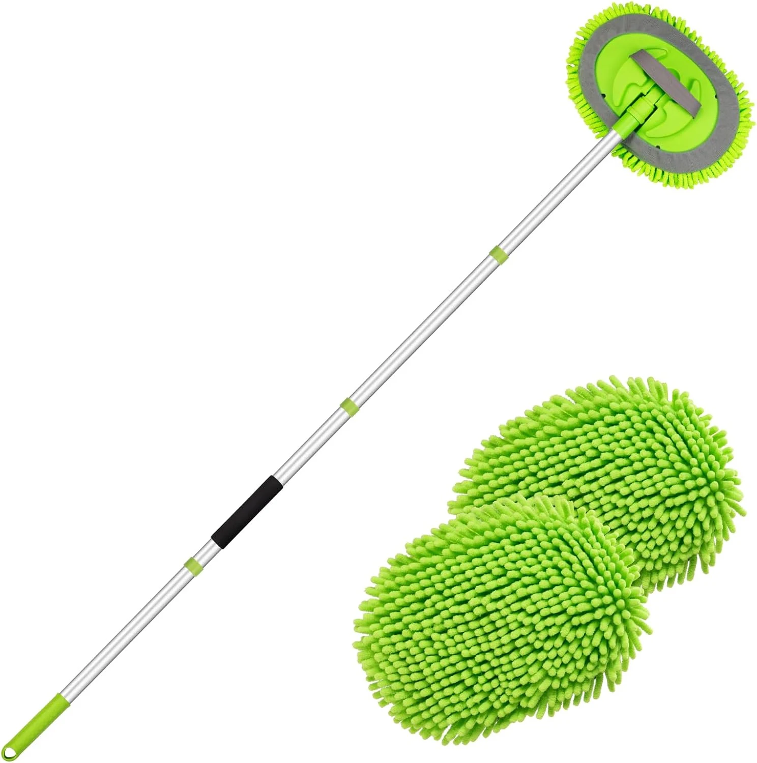Ordenado 62" Car Wash Brush kit with Long Handle & Scratch-Free Refill Head product photo, view 2 of 7