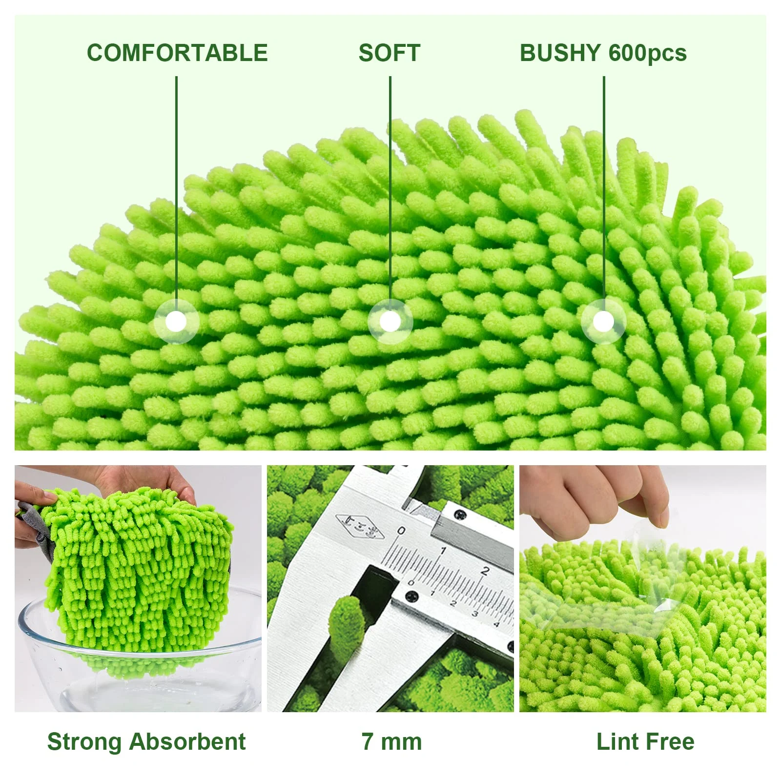 Ordenado 62" Car Wash Brush kit with Long Handle & Scratch-Free Refill Head product photo, view 7 of 7