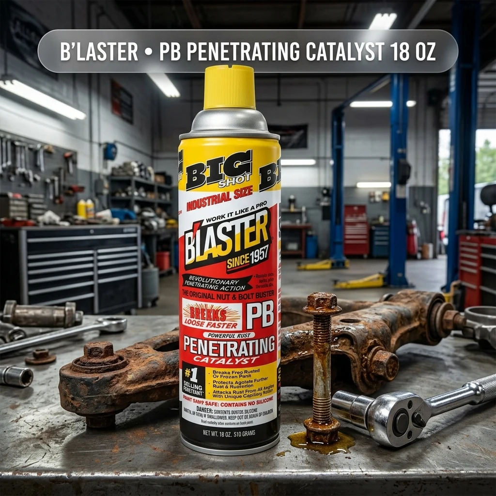 PB Blaster Penetrating Oil Spray, Big Shot 18 oz Aerosol Cans (6-Pack) – Rust Remover & Bolt Loosener for Stuck Nuts, Bolts & product photo, view 1 of 8