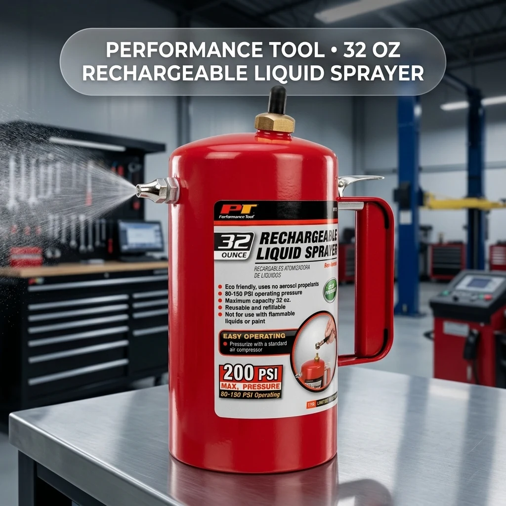 Performance Tool M715 32 oz. Non-Aerosol Pneumatic Liquid Sprayer product photo, view 1 of 6