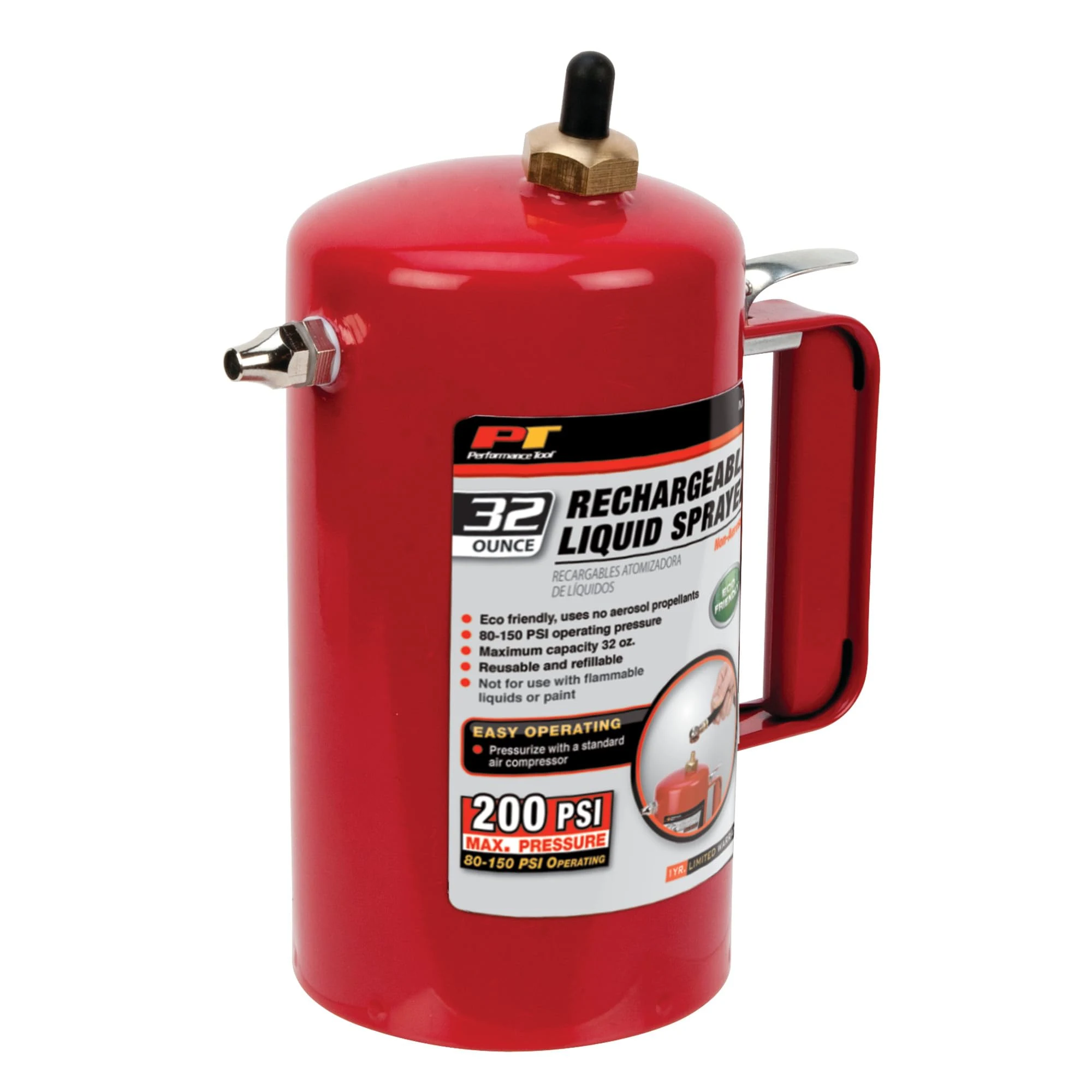 Performance Tool M715 32 oz. Non-Aerosol Pneumatic Liquid Sprayer product photo, view 2 of 6