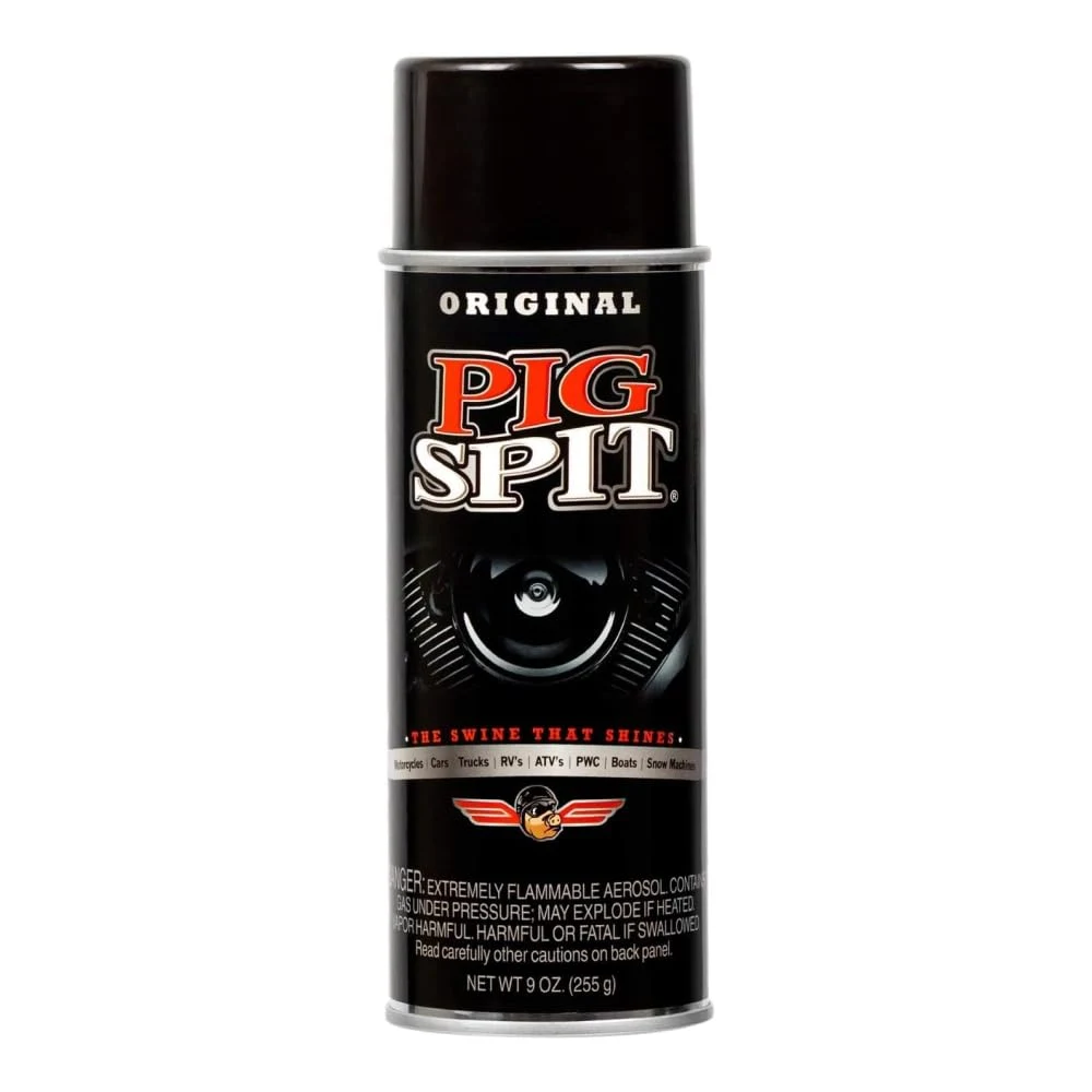 Pig Spit PSO Spit Original for Use on Motors, Transmissions, Vinyl and Black Plastic Trim Components and Tires, 9 oz, Single product photo, view 2 of 8