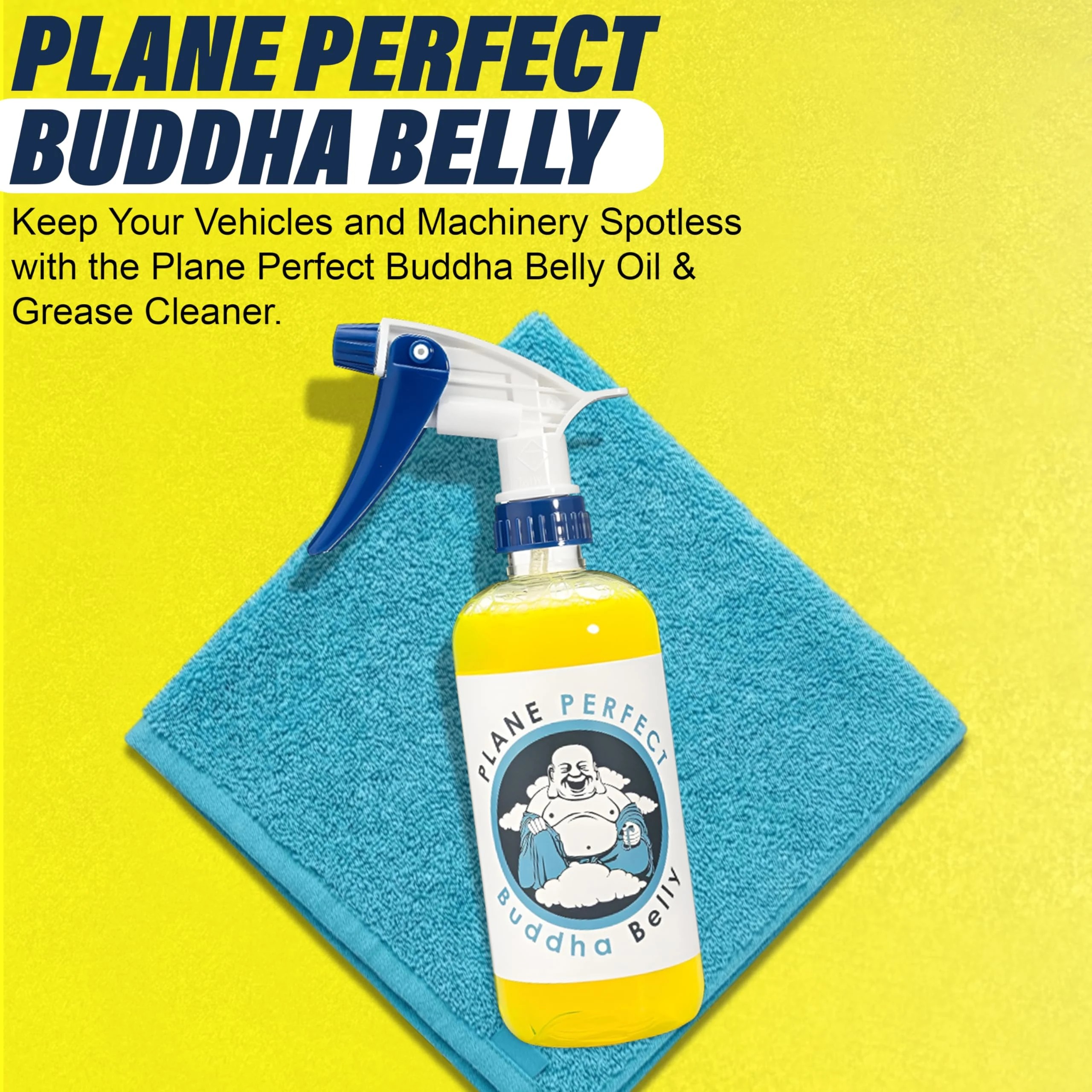 Plane Perfect Buddha Belly Oil & Grease Cleaner - Heavy Duty Aviation Grade Citrus Degreaser Spray - Multi Surface Cleaner fo product photo, view 3 of 7