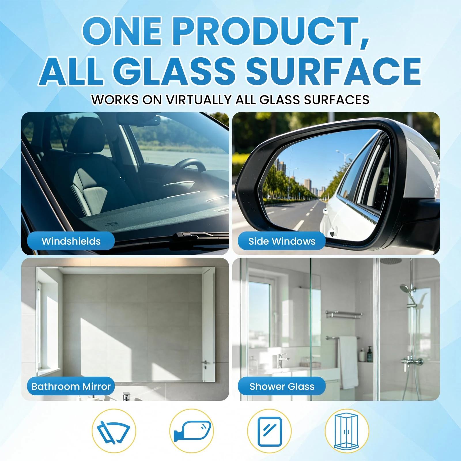 PRAZISCHUTZ Glass Water Repellent Spray – Hydrophobic Coating for Car Windshield, Side Windows & Mirrors, Multi-Surface Water product photo, view 7 of 7