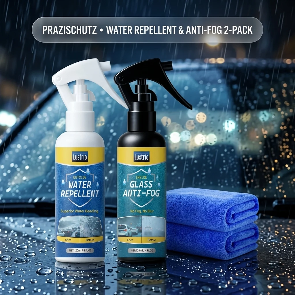 PRAZISCHUTZ Glass Water Repellent Spray & Anti Fog Spray for Car Windshield, Long Lasting Waterproof & Fog-Free Coating for C product photo, view 1 of 9