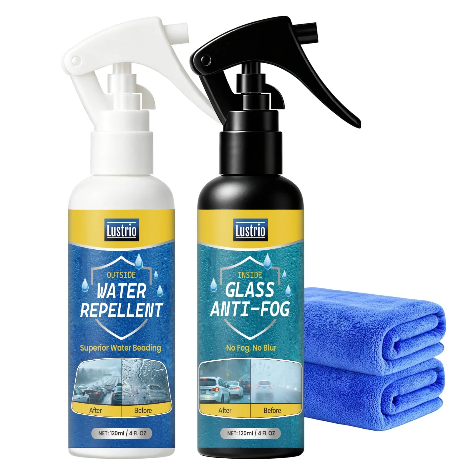 PRAZISCHUTZ Glass Water Repellent Spray & Anti Fog Spray for Car Windshield, Long Lasting Waterproof & Fog-Free Coating for C product photo, view 3 of 9
