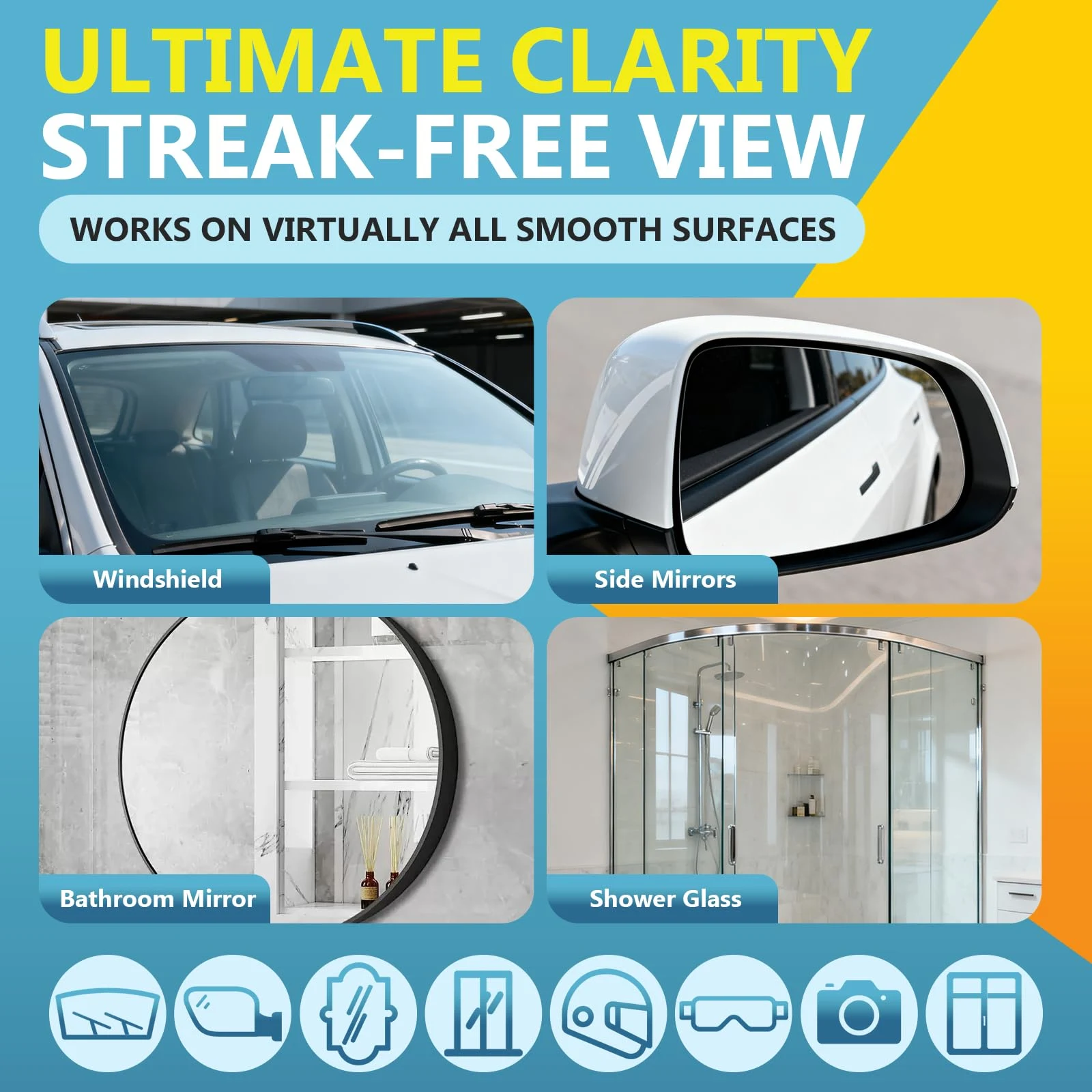 PRAZISCHUTZ Glass Water Repellent Spray & Anti Fog Spray for Car Windshield, Long Lasting Waterproof & Fog-Free Coating for C product photo, view 7 of 9