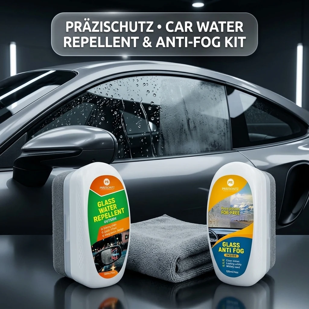 PRAZISCHUTZ Car Water Repellent & Anti-Fog for Windshield – Advanced Hydrophobic Coating, Clear Vision, Long-Lasting Protecti product photo, view 1 of 6