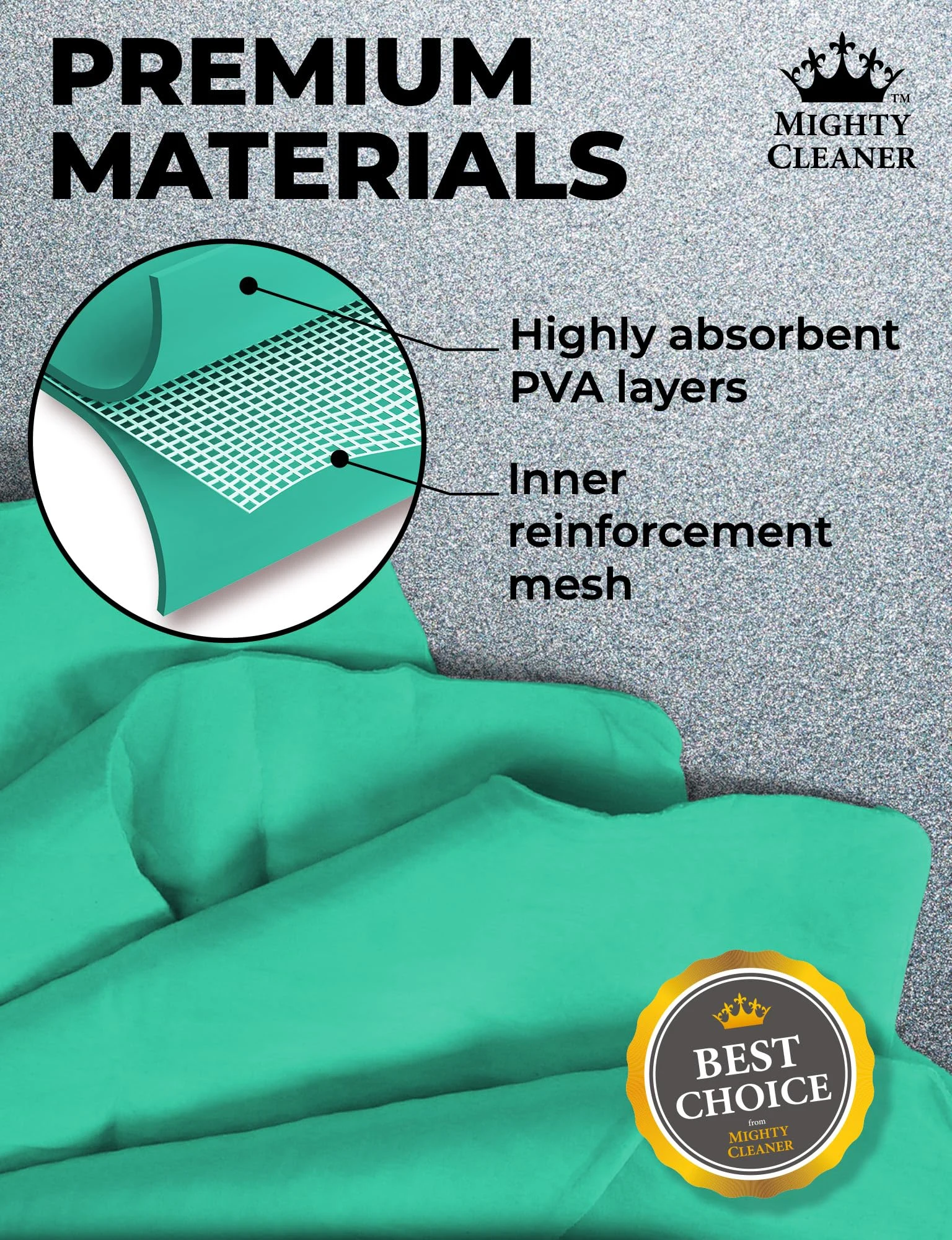 Premium Shammy Cloth for Car Drying – 2pk+1 Free – 26"x17" – Soft Chamois product photo, view 5 of 7
