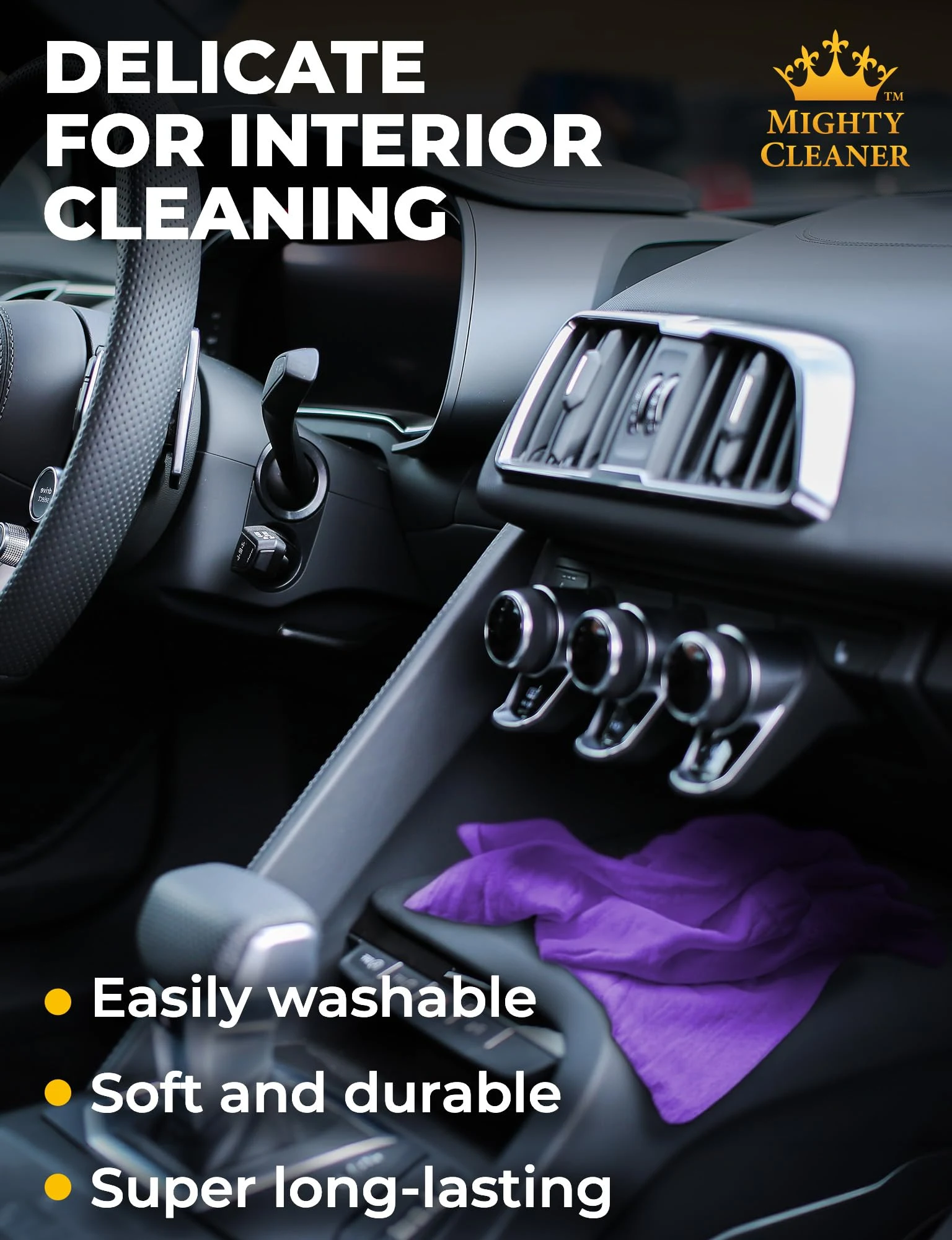 Premium Shammy Cloth for Car Drying – 2pk+1 Free – 26"x17" – Soft Chamois product photo, view 7 of 7