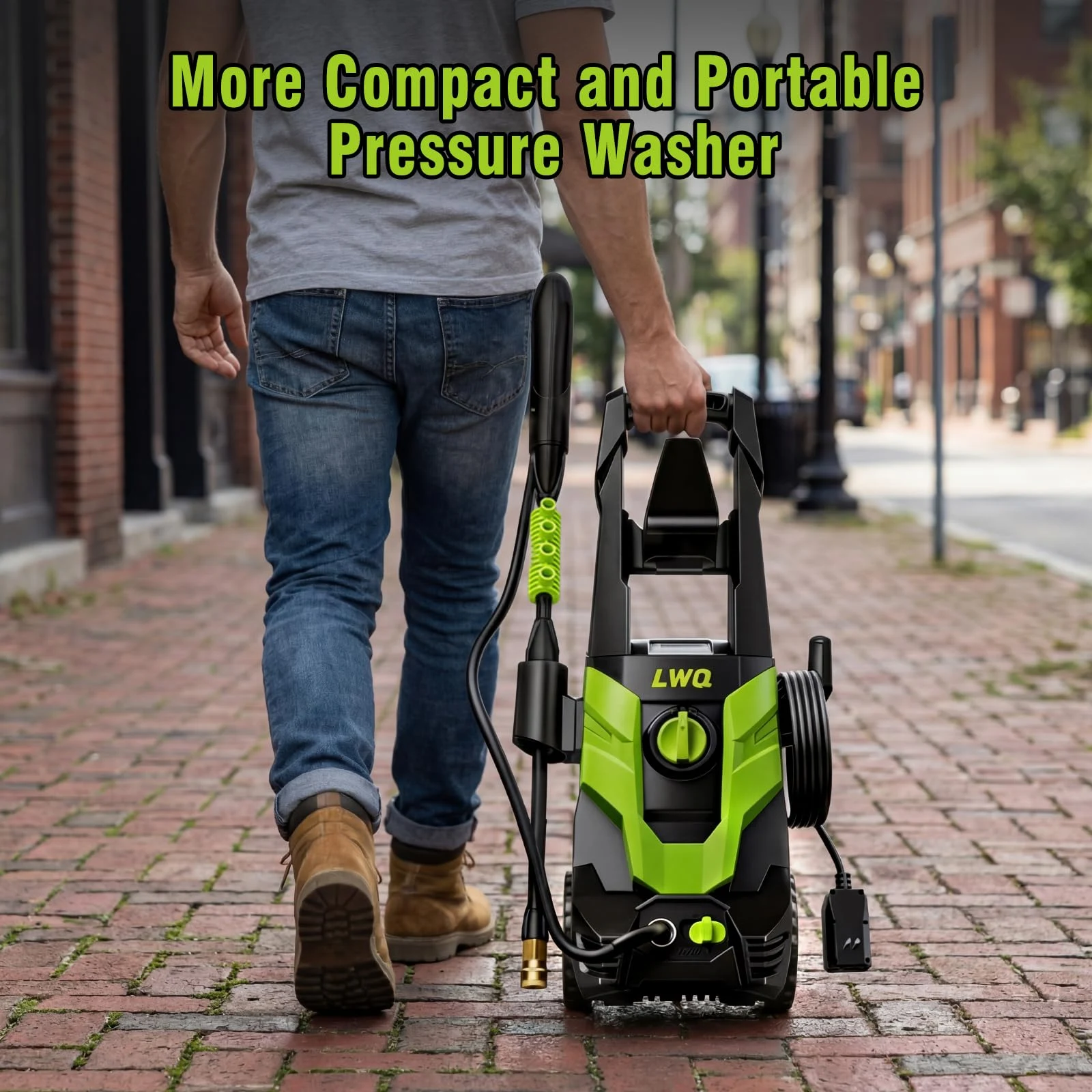 Pressure Washer, Portable Power Washer, 4 Quick Connect Nozzles, High Pressure Cleaning Machine for Car Fence Driveway Patio product photo, view 7 of 7