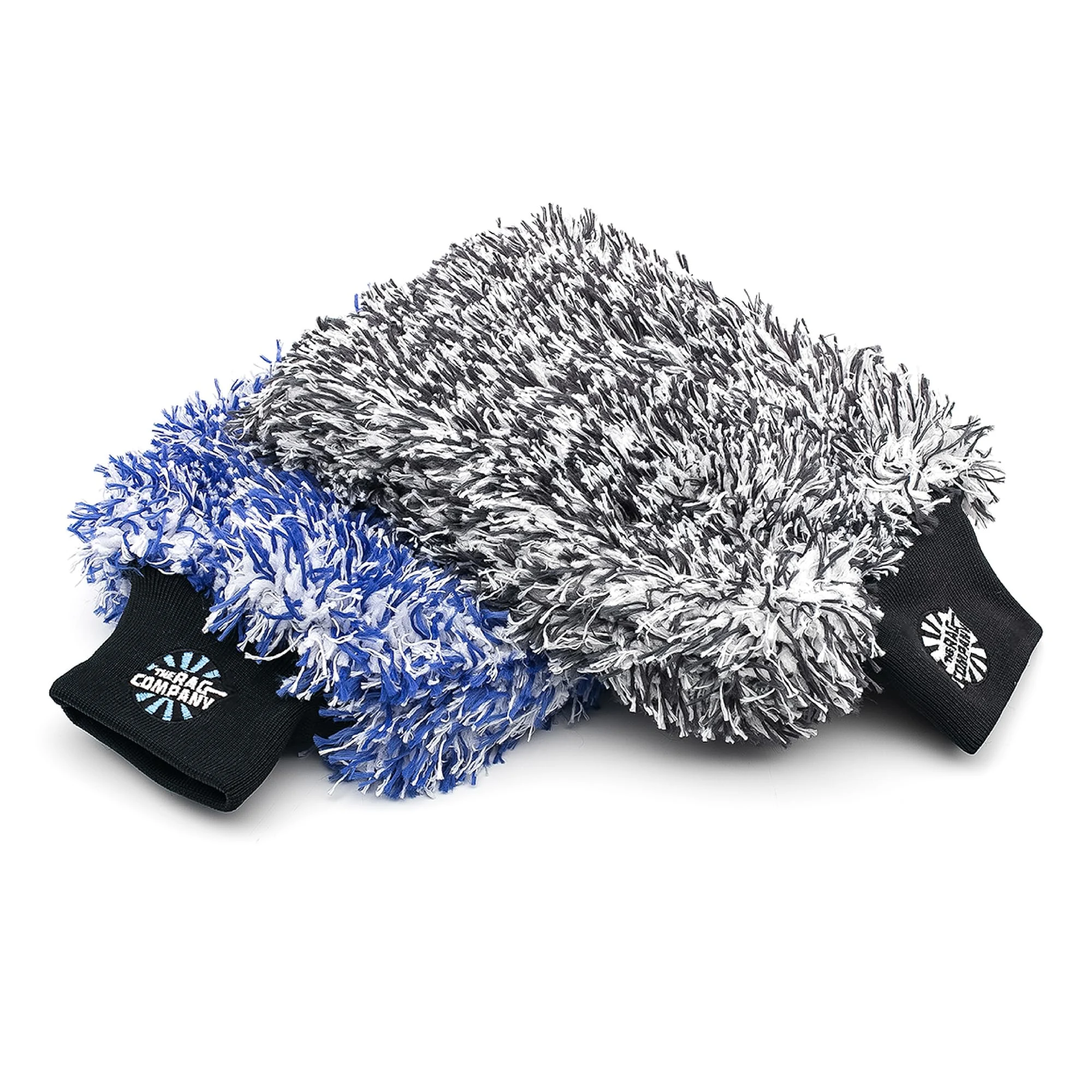 The Rag Company Cyclone Ultra Car Wash Mitt, Blue + Black, 8x9 in, 2-Pack product photo, view 2 of 7