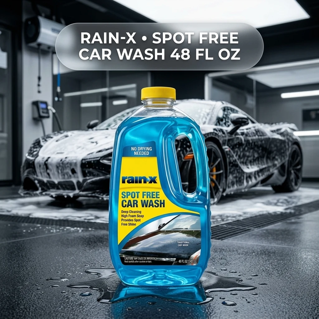 Rain-X 620073 - Car Wash Deep Cleaning, High Foam Soap Provides Spot Free Shine with No Towel Or Hand Drying Needed - Car soa product photo