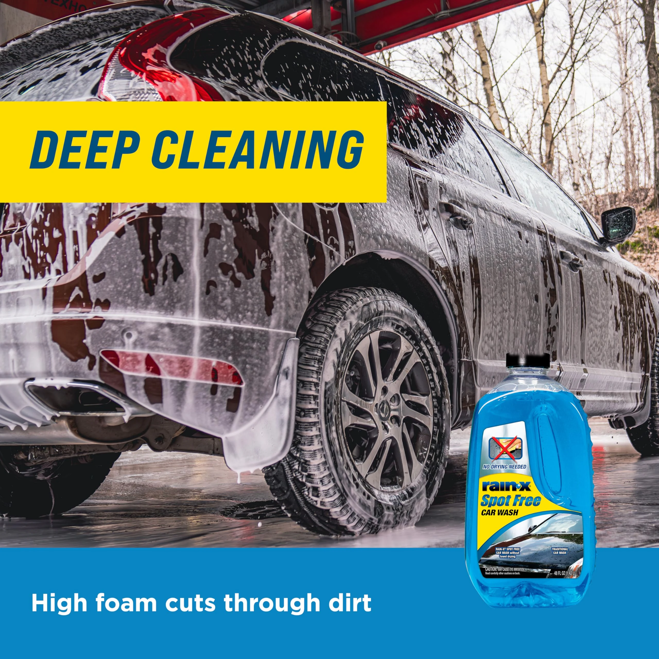 Rain-X 620073 - Car Wash Deep Cleaning, High Foam Soap Provides Spot Free Shine with No Towel Or Hand Drying Needed - Car soa product photo, view 6 of 7
