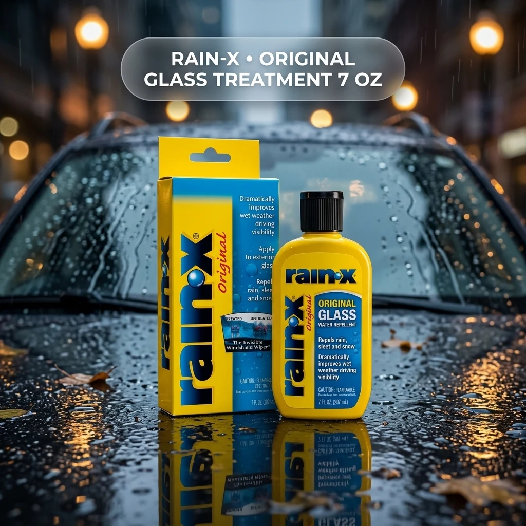 Rain-X 800002243 Glass Treatment, 7 oz. - Exterior Glass Treatment To Dramatically Improve Wet Weather Driving Visibility Dur product photo, view 1 of 2