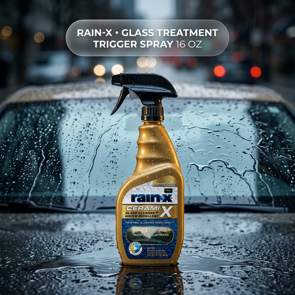 Rain-X 800002250 Glass Treatment Trigger, 16 Fl Oz - Exterior Glass Treatment to Dramatically Improve Wet Weather Driving Vis product photo, view 1 of 11