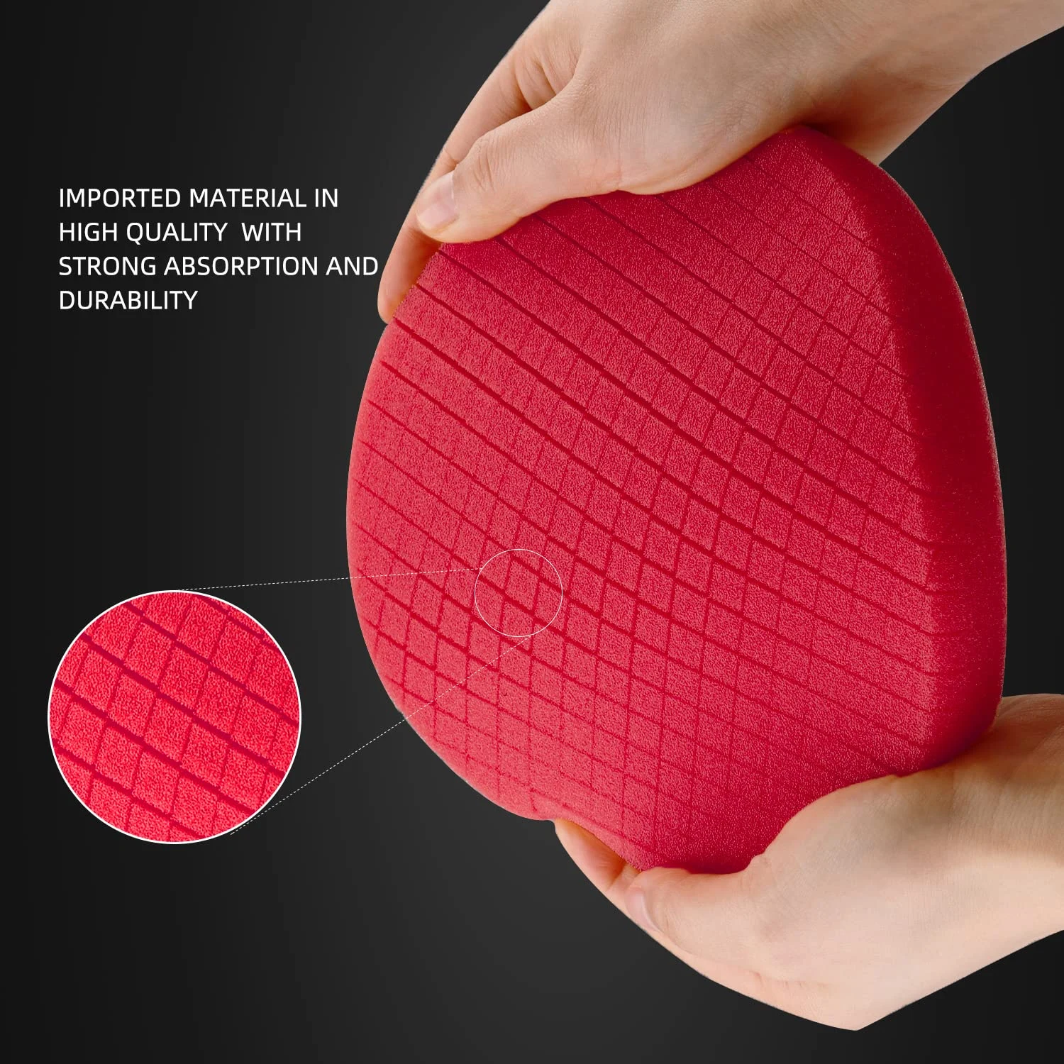 Red T10 Ultra-Fine Finishing Polishing Pad, SPTA 3Pcs 6.5 Inch Face for 6 Inch 150mm Backing Plate Compound Buffing Sponge Pa product photo, view 5 of 7