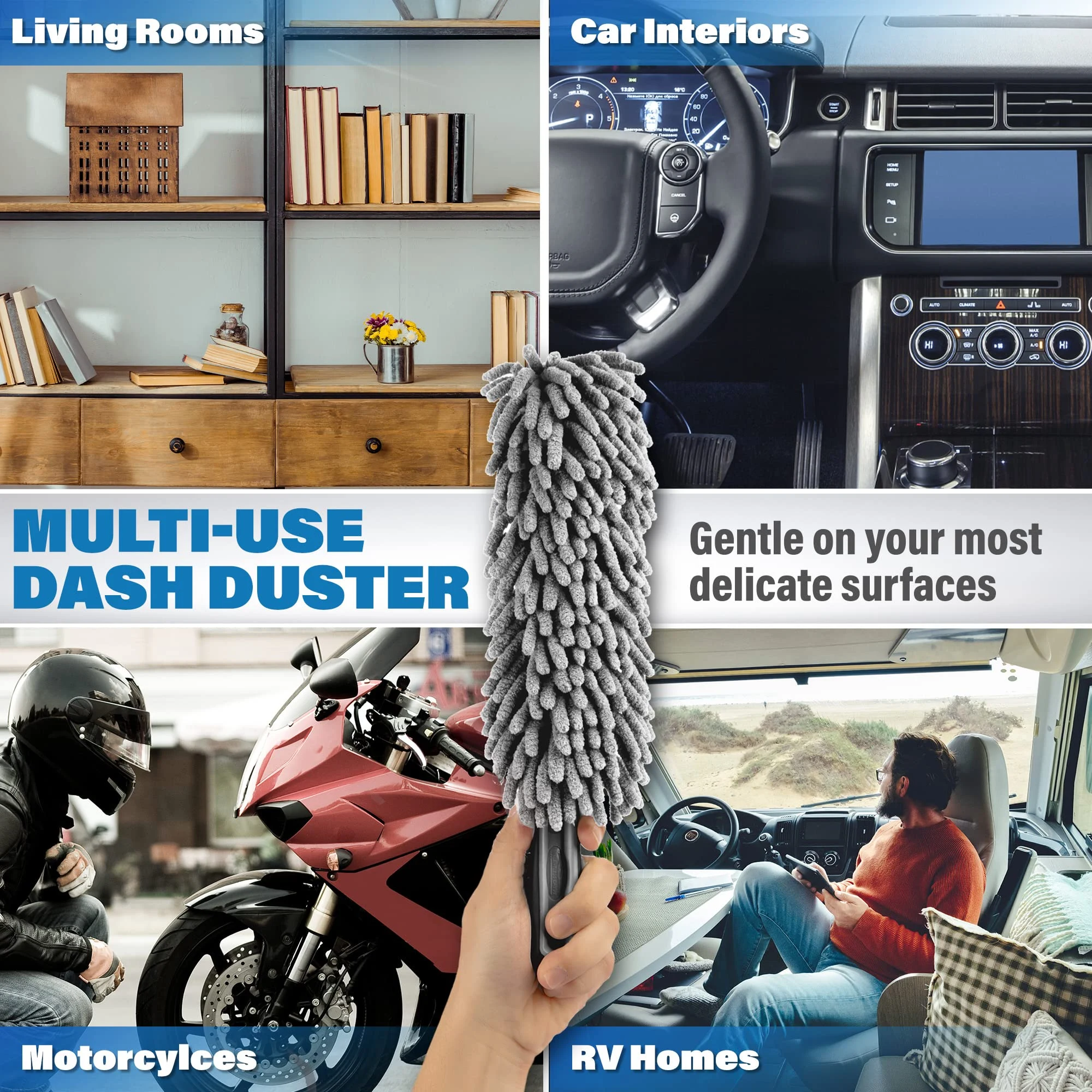 Relentless Drive Car Duster Interior - New Car Accessories for Women & Men product photo, view 5 of 7
