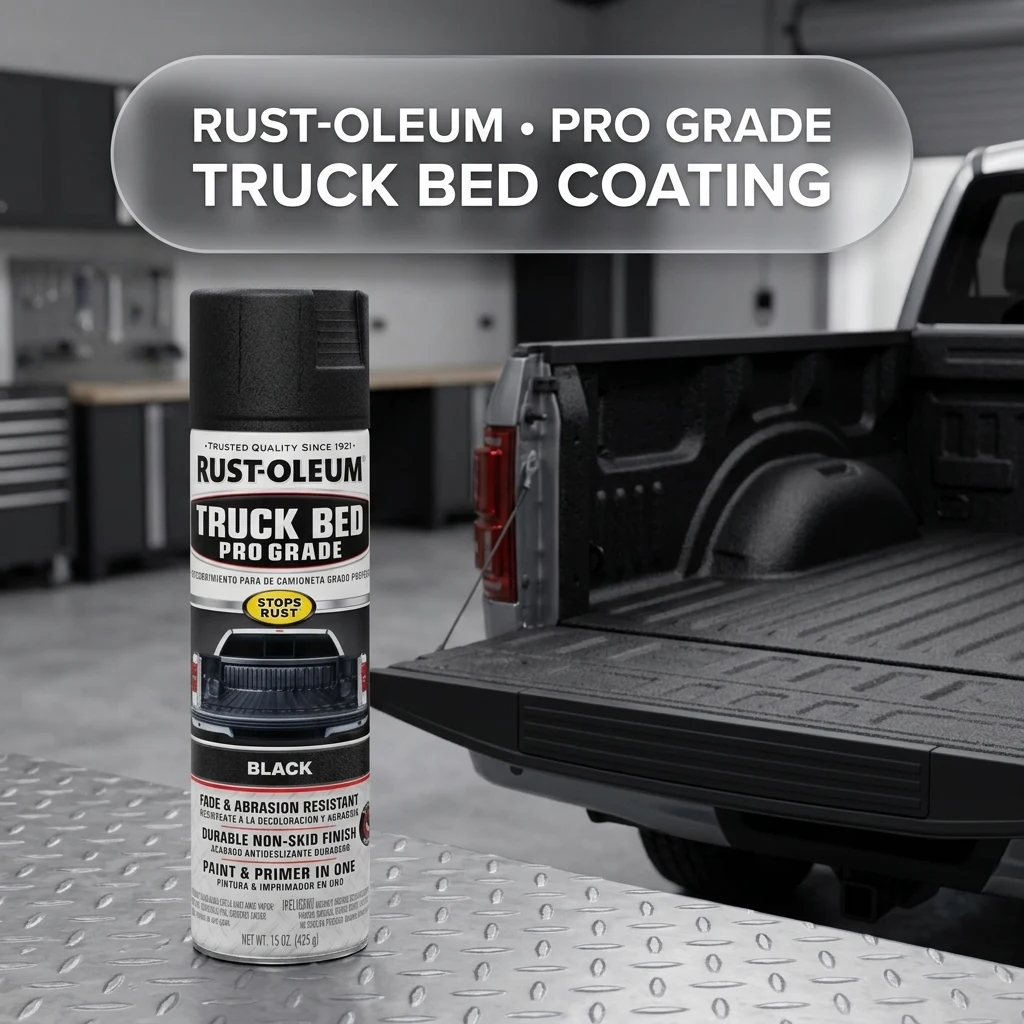 Rust-Oleum Automotive Pro Grade Truck Bed Coating Spray, Black product photo, view 1 of 7