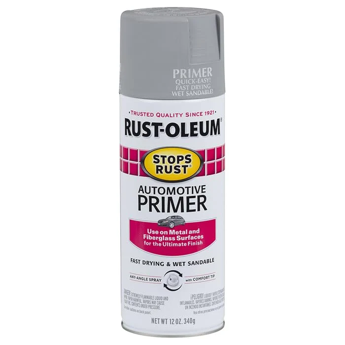 Rust-Oleum Stops Rust Automotive Primer Spray, Flat Light Gray product photo, view 4 of 4