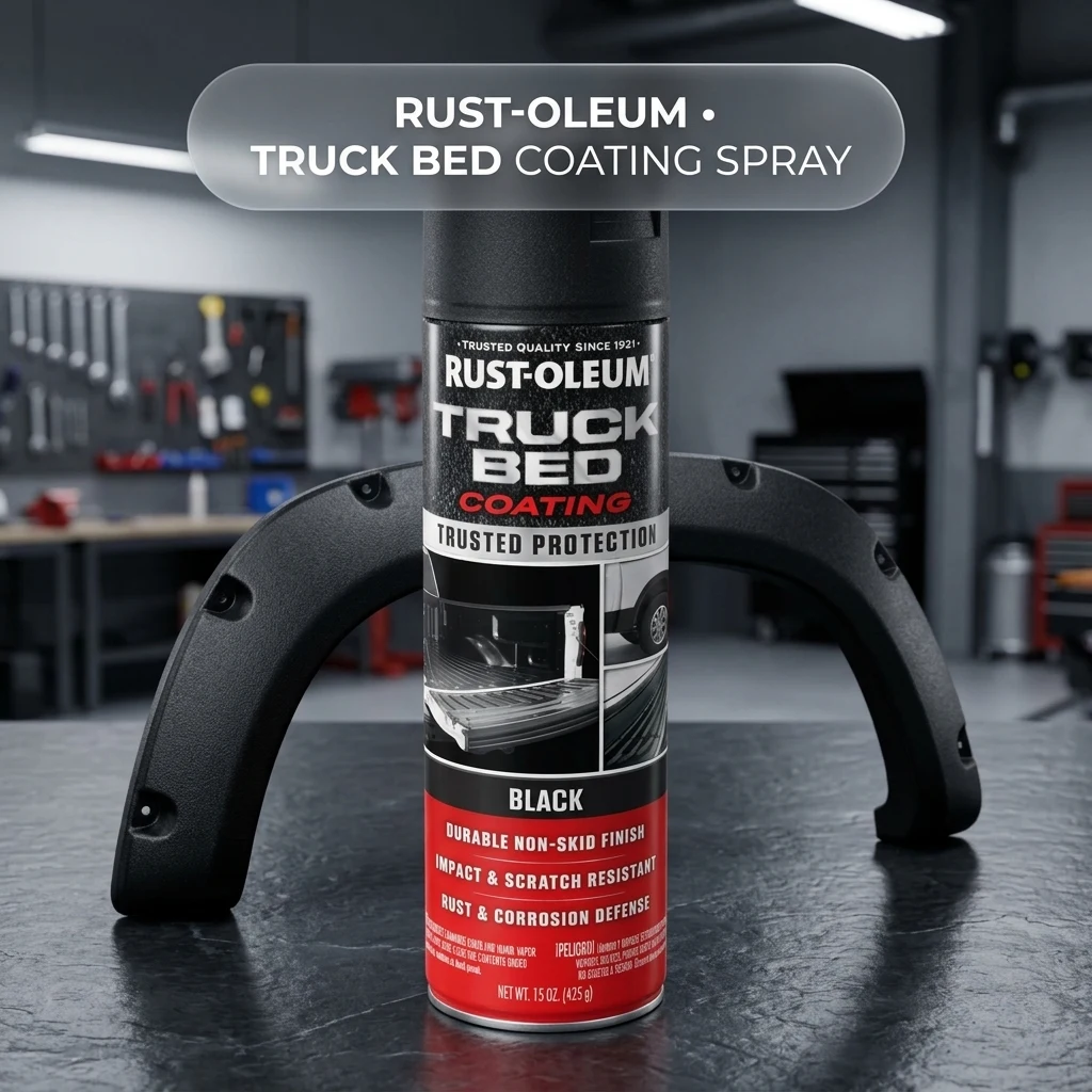 Rust-Oleum Automotive Truck Bed Coating Spray Paint, Black product photo, view 1 of 7