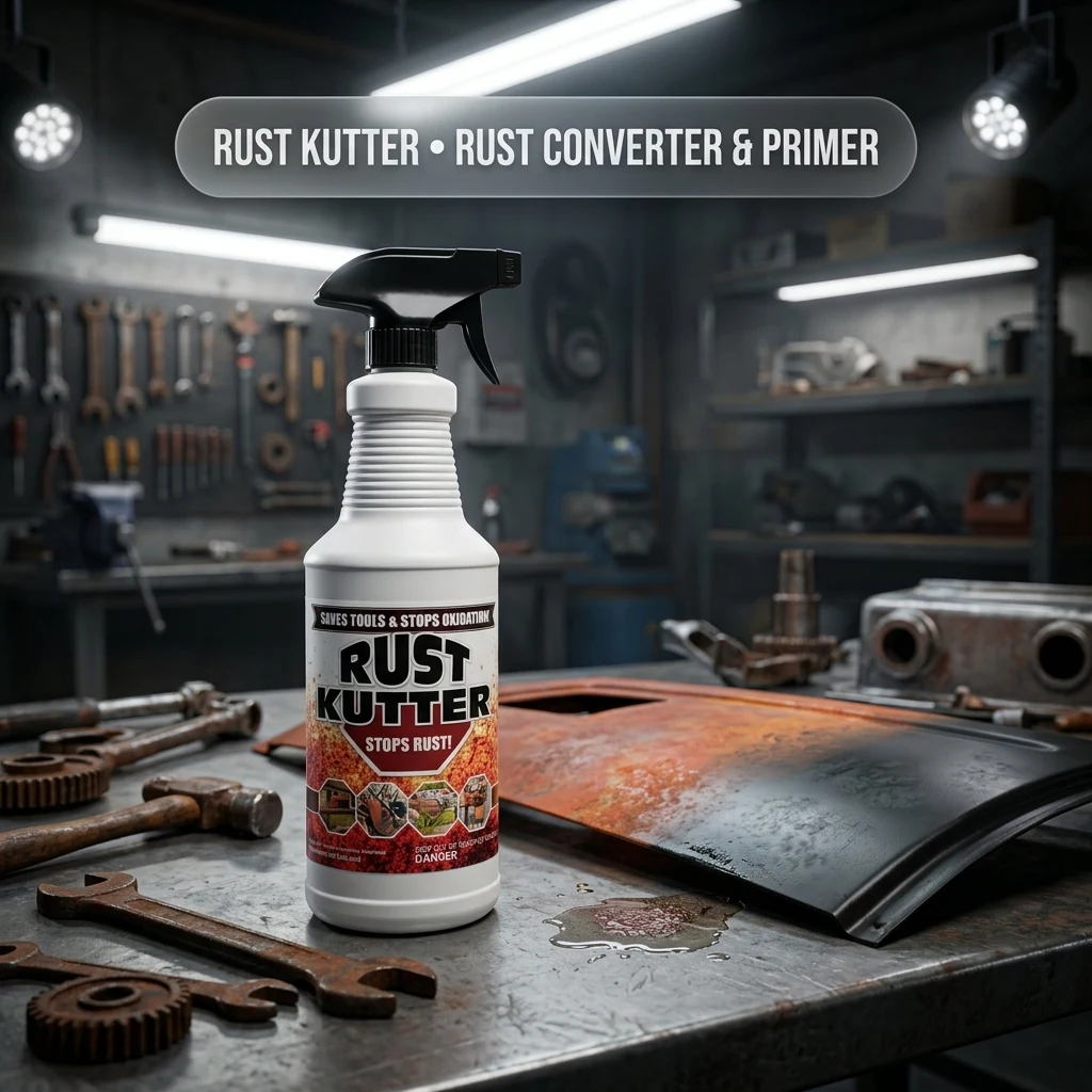 Rust Kutter - Stops Rust and Converts Rust Spots to Leave A Primed Surface Ready to Paint, Professional Rust Repair Manufactu product photo, view 1 of 7