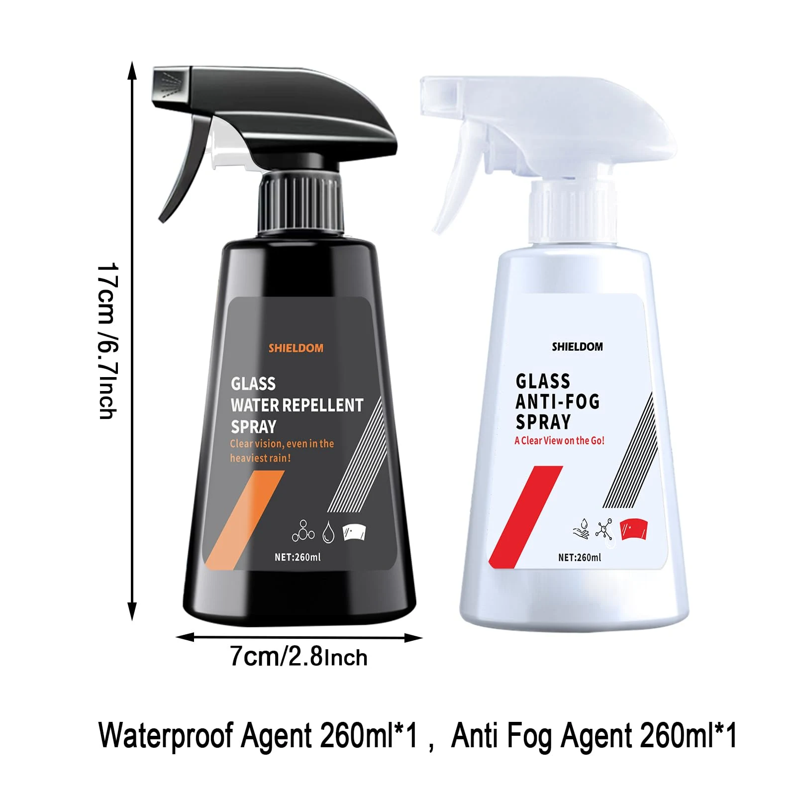 SHIELDOM Anti Fog & Water Repellent Spray Car Windshield Defogger Glass Rain Repellent Hydrophobic Coating Waterproof Prevent product photo, view 6 of 6