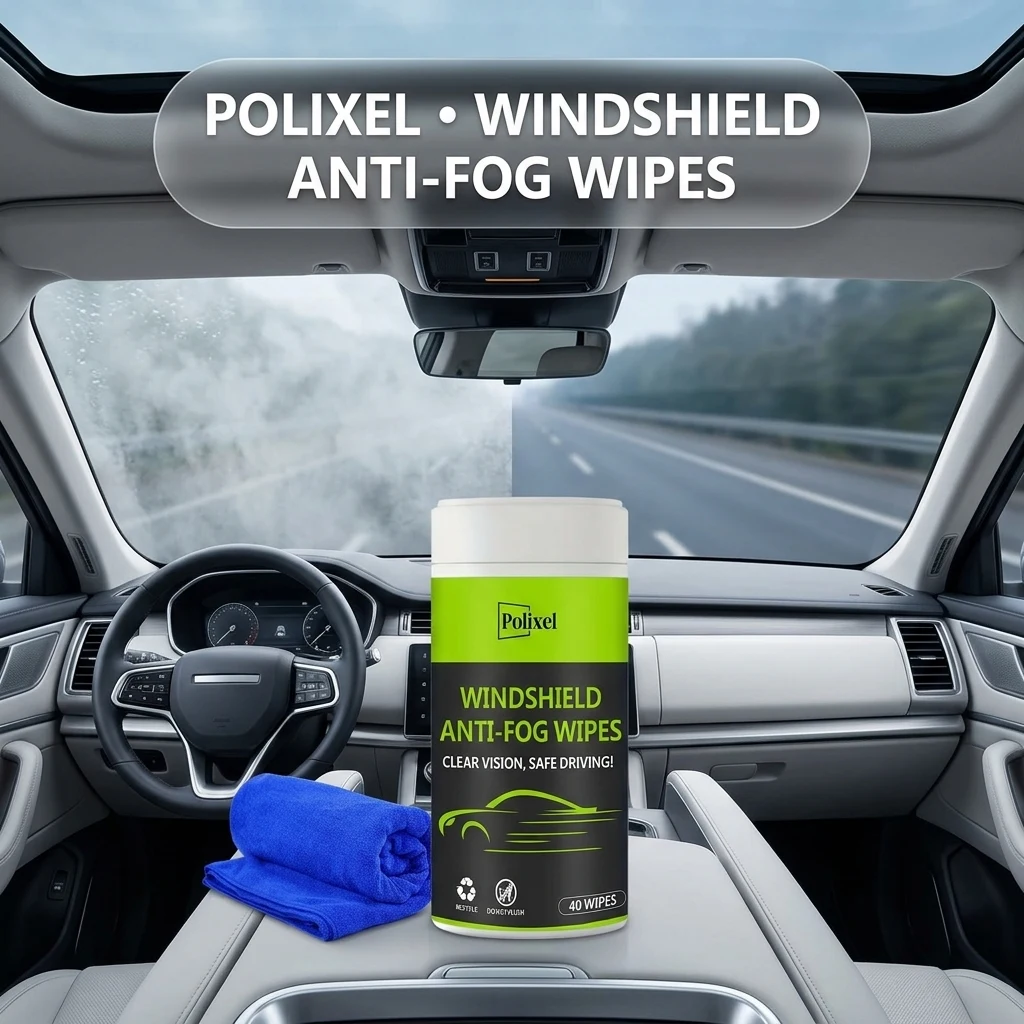 SHIELDOM Glass Anti-Fog Wipes Pre-moistened Defogger to Prevent Fogging on Bathroom Mirror, Shower Door, Car Windshield, Wind product photo, view 1 of 10