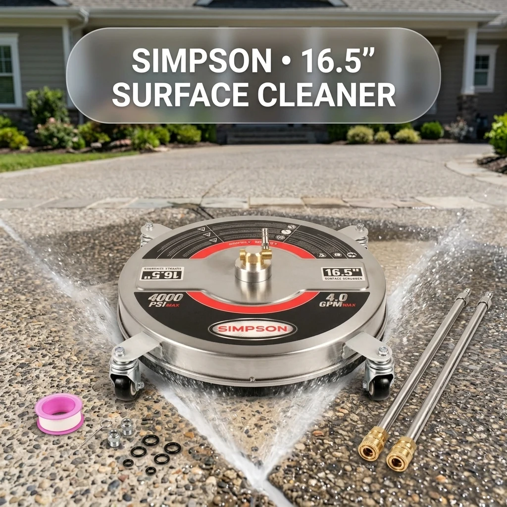 Simpson 16.5" Stainless Steel Pressure Washer Surface Cleaner, 80625 product photo
