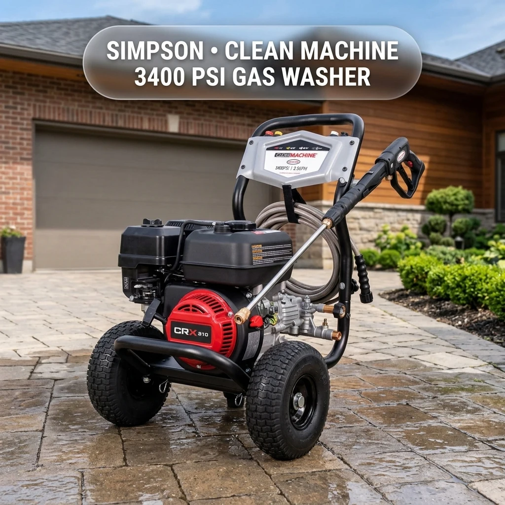 Simpson Clean Machine 3400 PSI Gas Pressure Washer, 2.5 GPM, CRX engine product photo, view 1 of 7