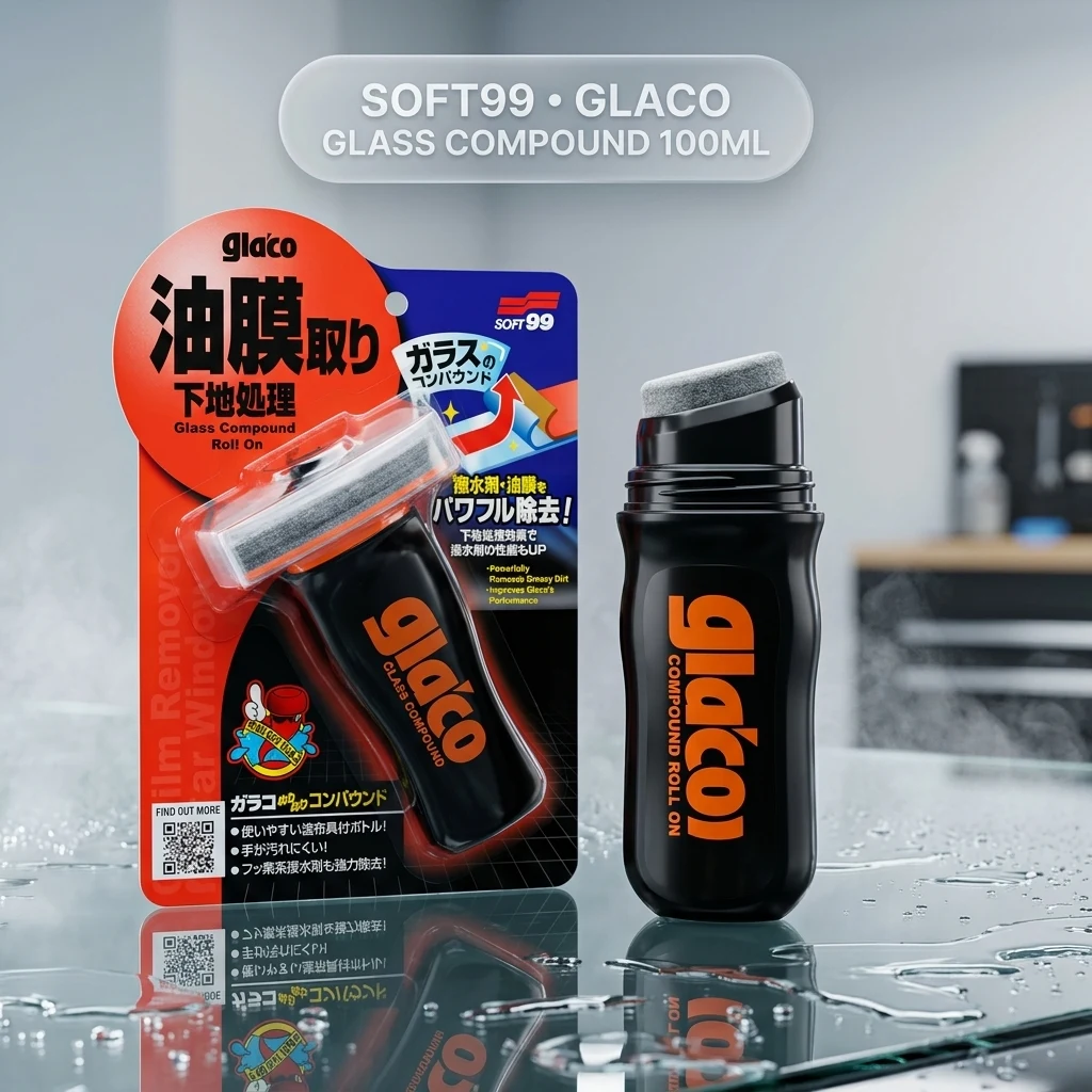 SOFT99 Glaco Glass Compound Roll On 100ml - Glass Cleaner product photo