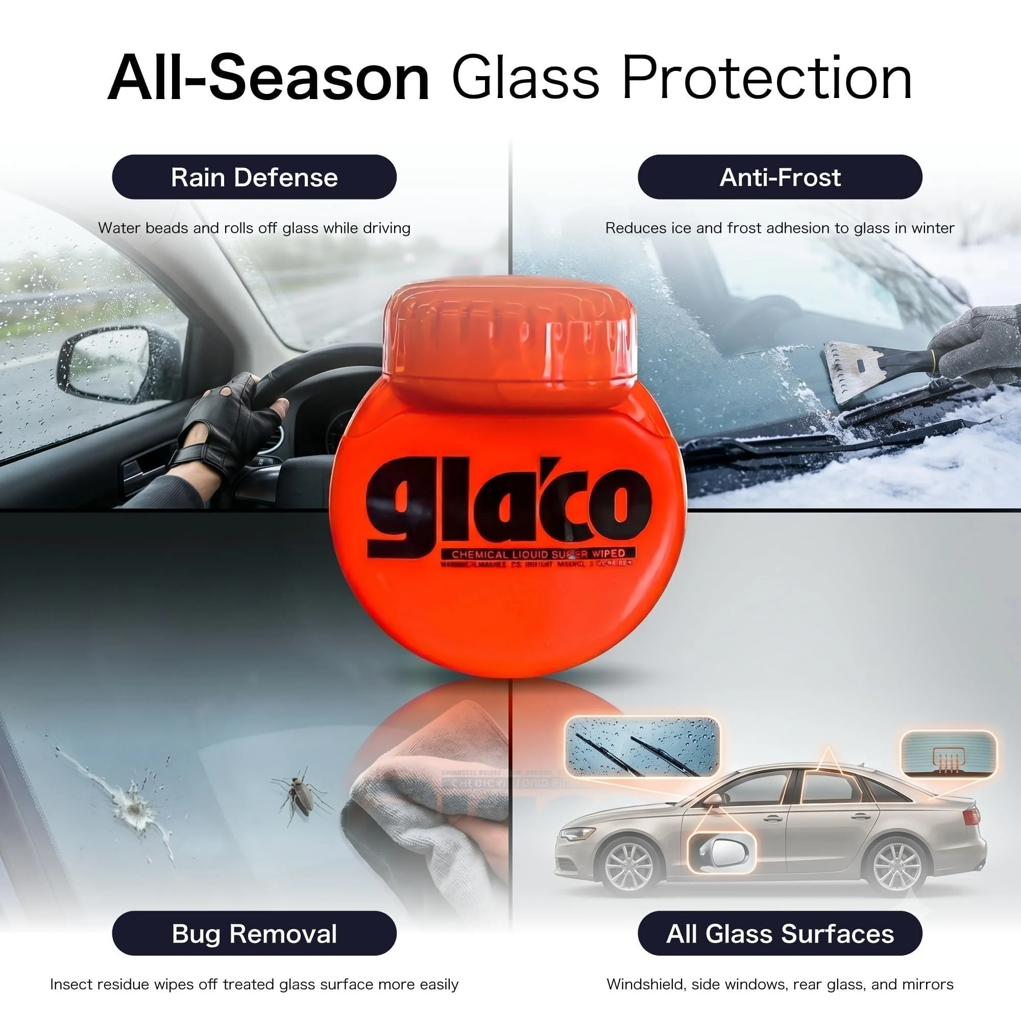 SOFT99 Glaco Roll On Large - Water-Beading Glass Sealant - 120 ml product photo, view 4 of 8