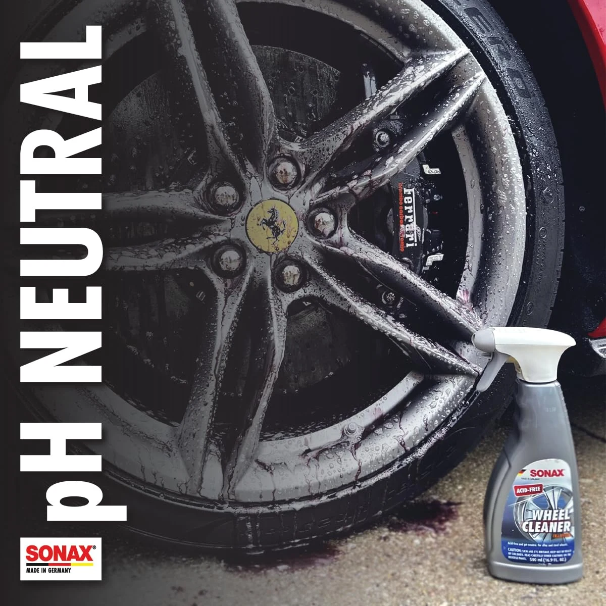SONAX Wheel Cleaner Full Effect, Non-Acid Brake Dust Cleaner, 500 ml product photo, view 6 of 6