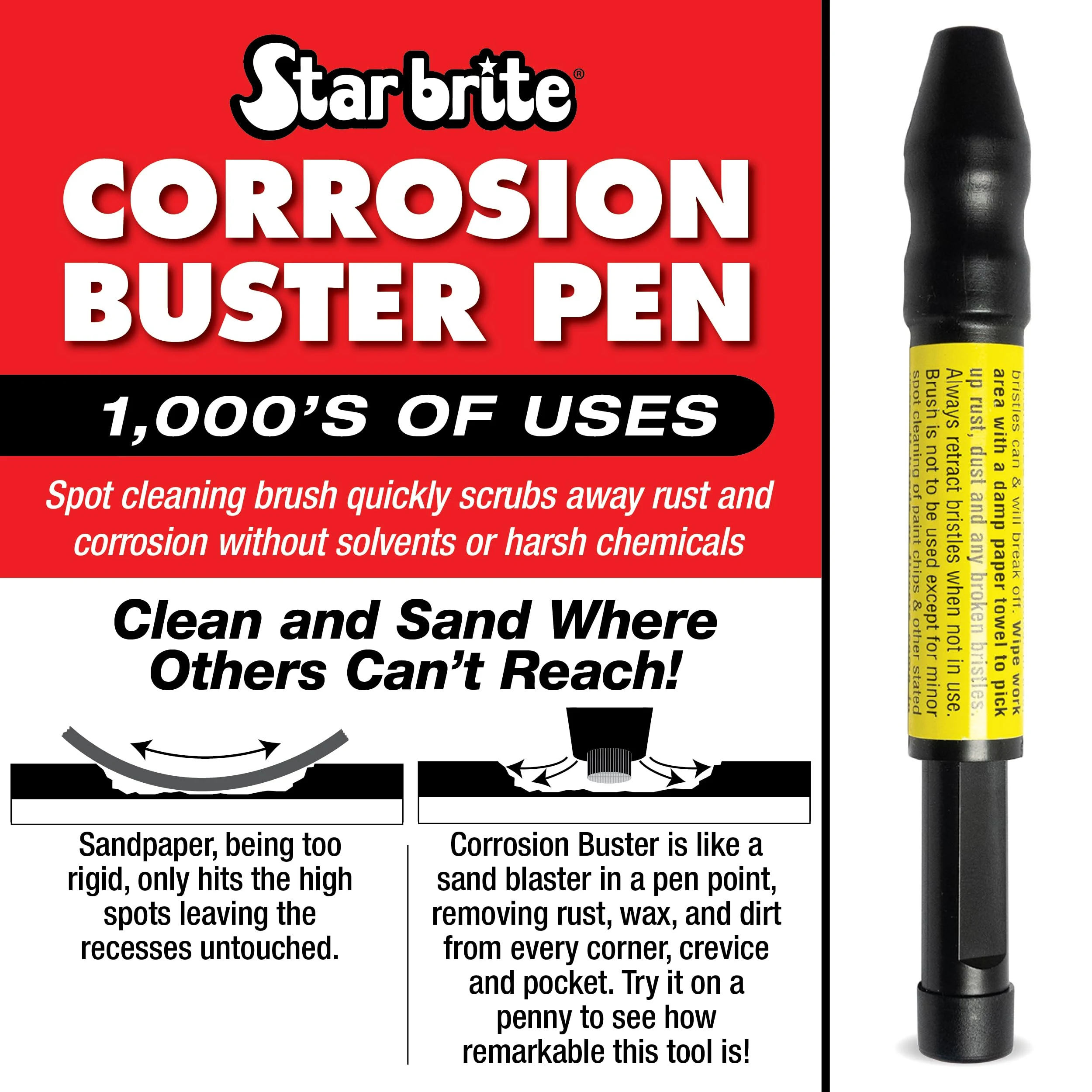 STAR BRITE Corrosion Buster Pen - Rust & Corrosion Removal Tool product photo, view 4 of 6
