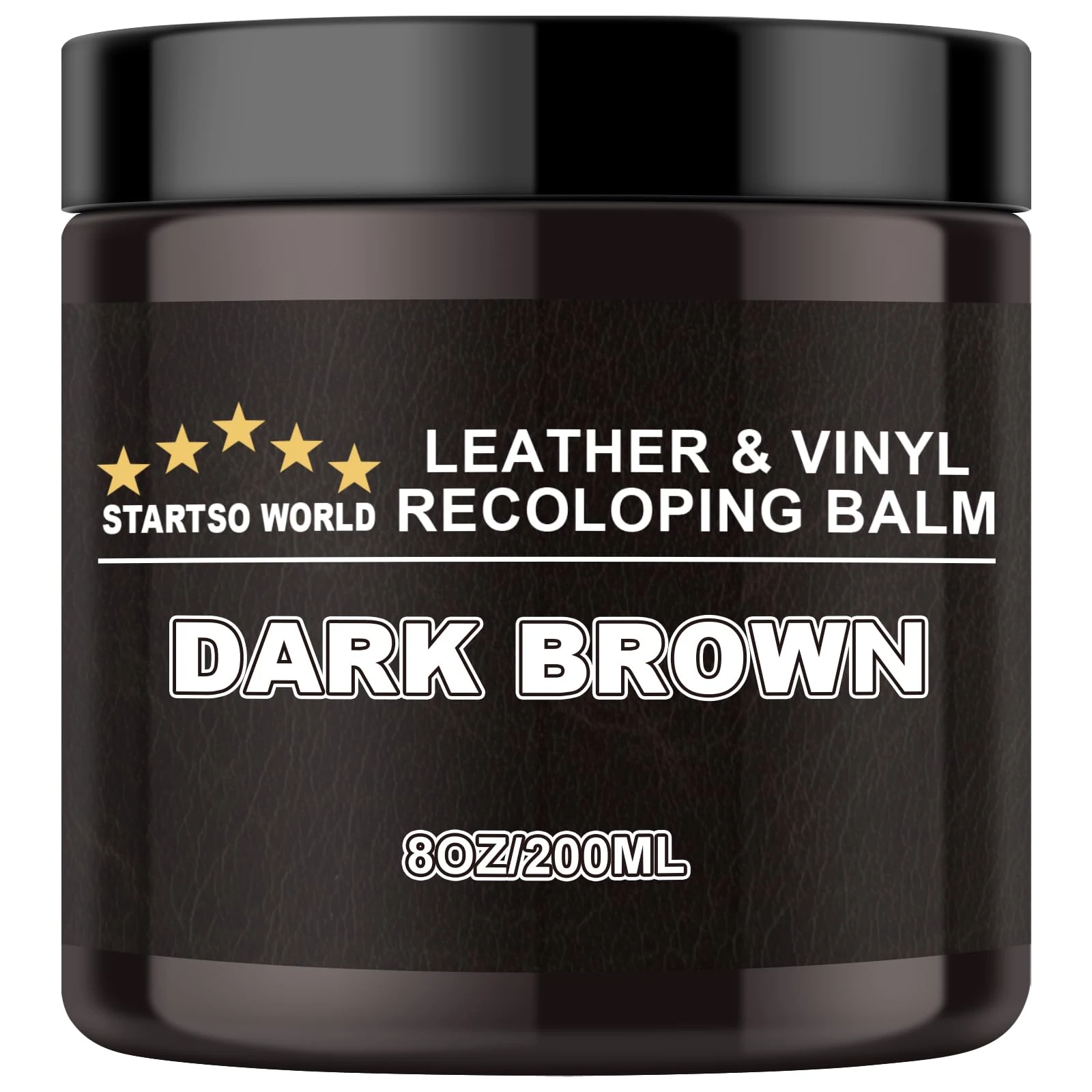 STARTSO WORLD Leather Recoloring Balm, Dark Brown Leather Repair Kit for Furniture, Leather Dye, Leather Color Restorer for C product photo, view 2 of 7