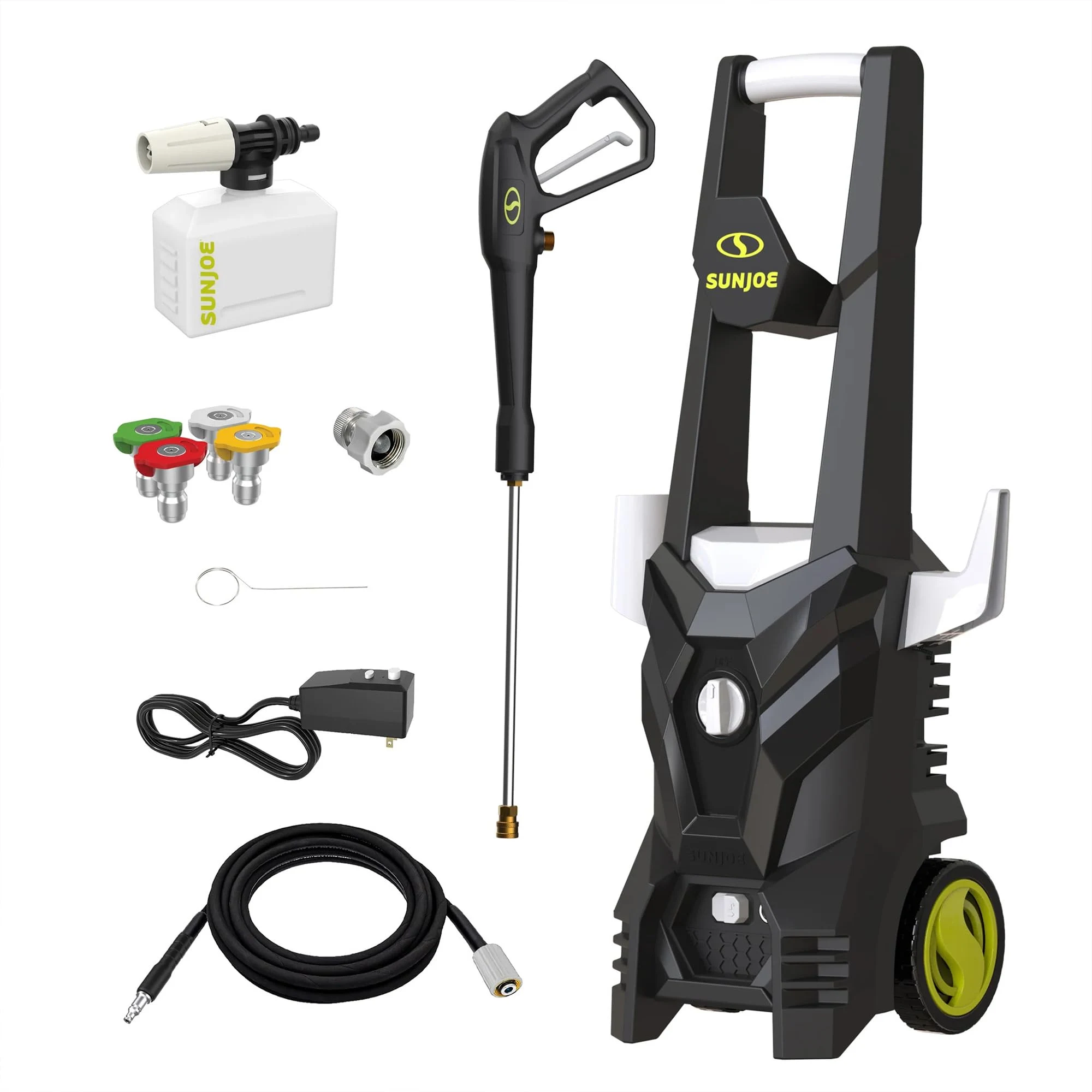 Sun Joe SPX100-GO Electric Pressure Washer, 13-Amp, 4 Nozzles, Foam Cannon product photo, view 2 of 8