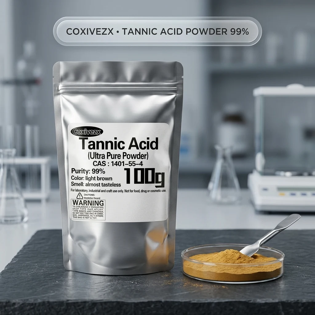 Tannic Acid, Tannic Acid Powder 99% Pure, Metal Restoration (100g(3.5oz)) product photo, view 1 of 7