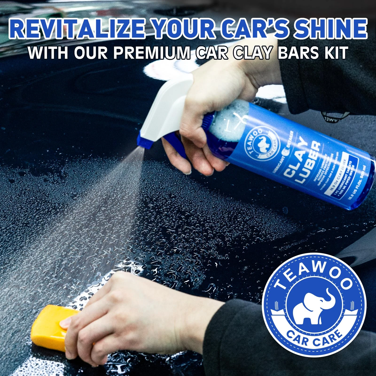 TEAWOO Clay Bar Kit, Car Detailing Kit for Car Detailing Cleaning product photo, view 4 of 6