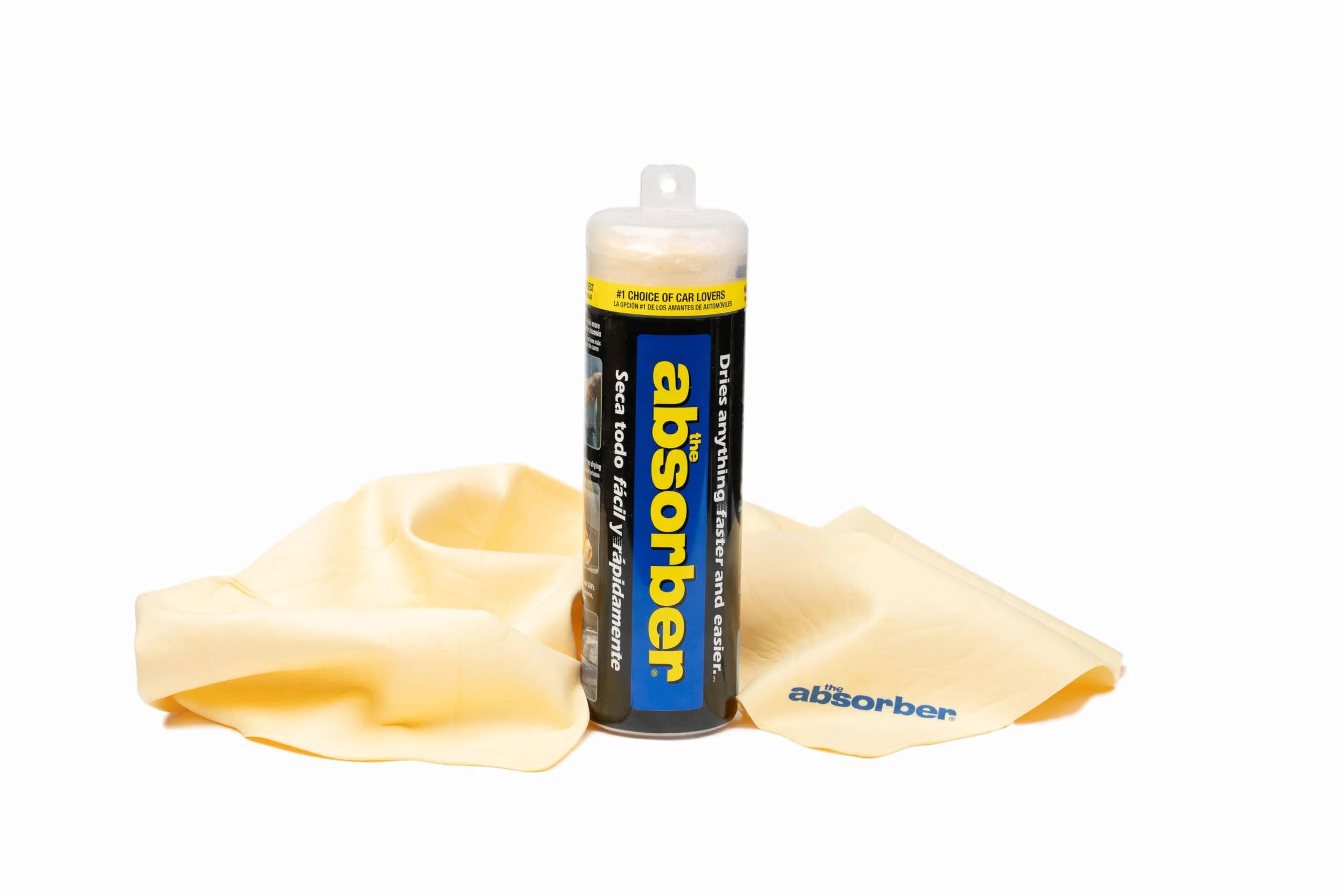 the absorber® Large 27-Inch x 17-Inch, Natural (Tan) - Synthetic Premium Drying Chamois Cloth for Car - Super Absorbent, Scra product photo, view 2 of 7