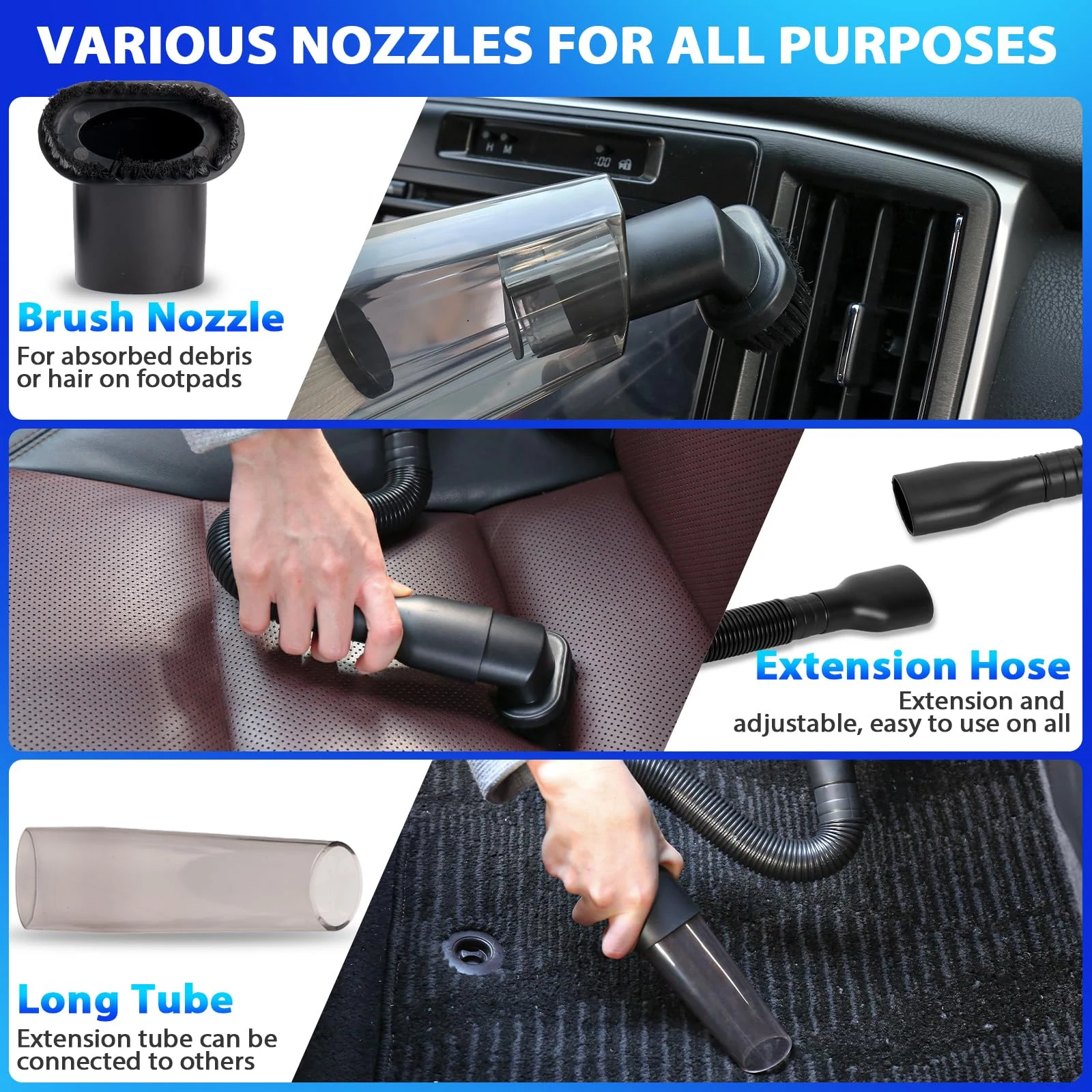 THINKWORK Car Cleaning Kit with High Power Vacuum,31PCS Car Detailing Kit product photo, view 4 of 7
